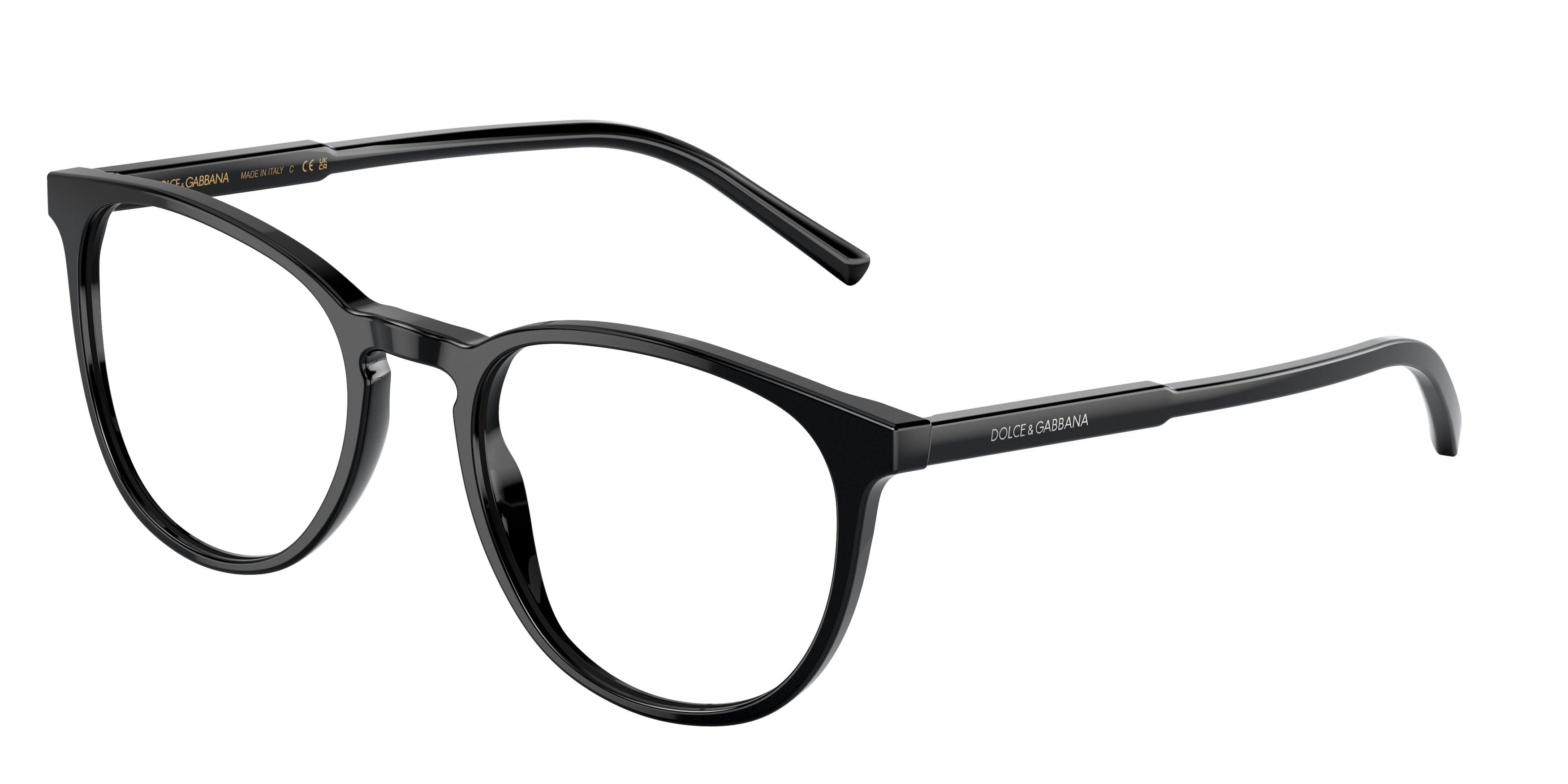 DOLCE & GABBANA DG3366 Phantos Eyeglasses 501-Black 54-145-20 - Color Map Black