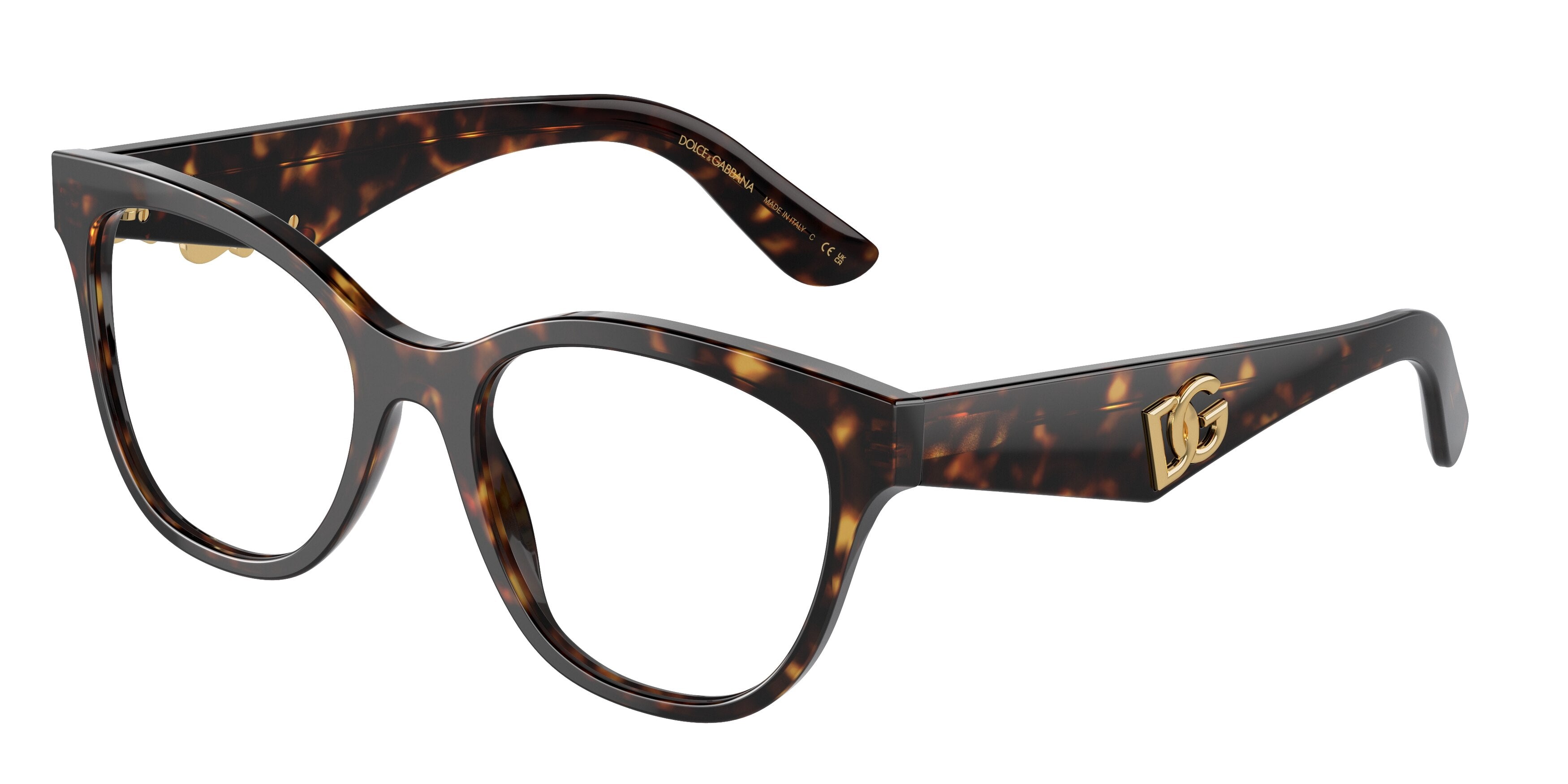 DOLCE & GABBANA DG3371F Phantos Eyeglasses 502-Havana 53-145-19 - Color Map Tortoise