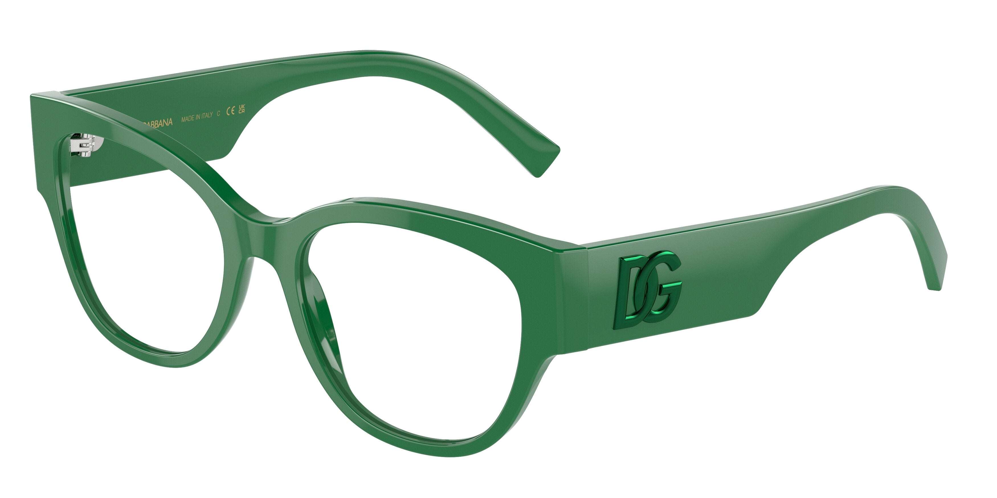 DOLCE & GABBANA DG3377 Butterfly Eyeglasses 3311-Green 53-145-18 - Color Map Green