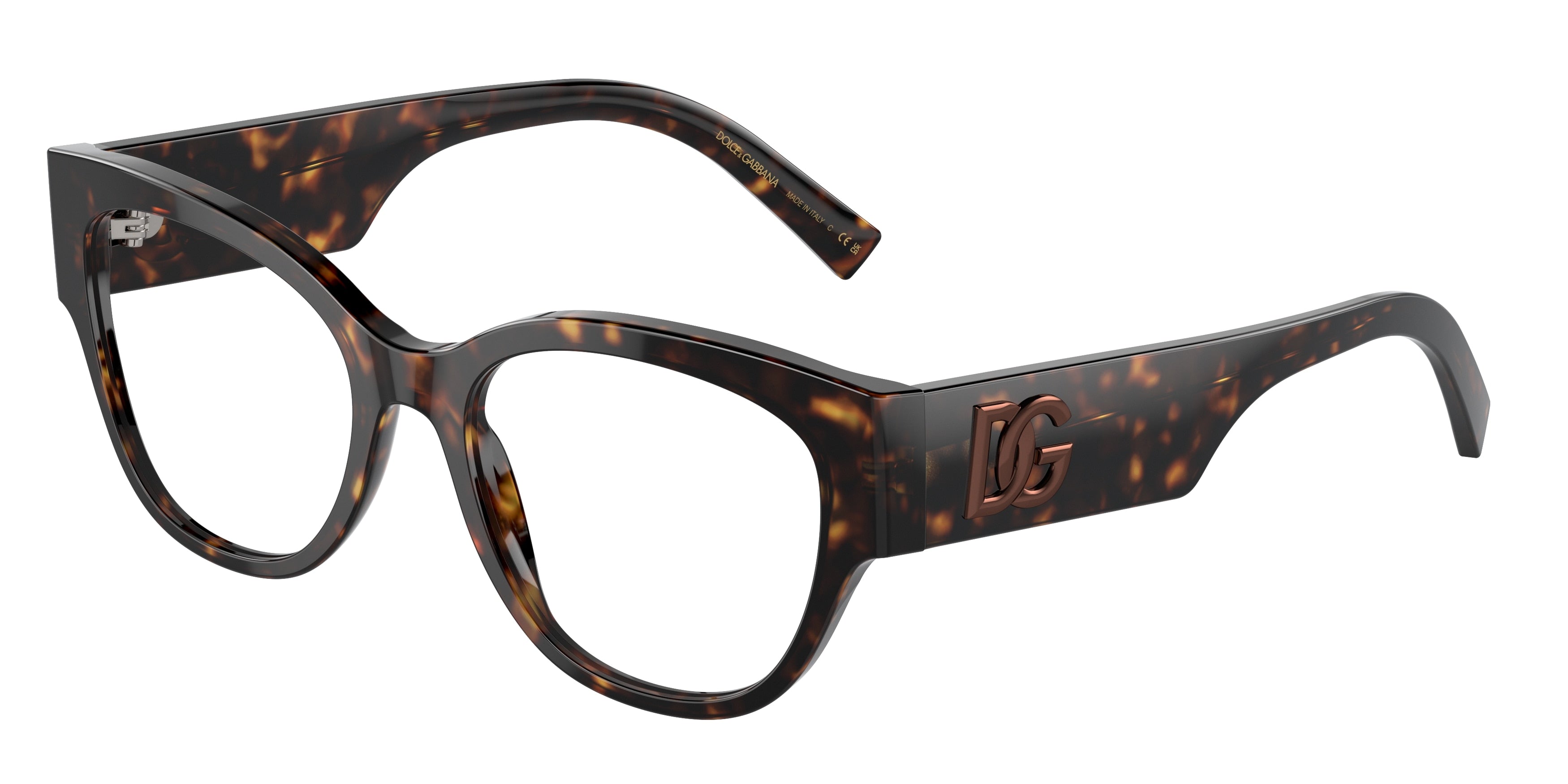DOLCE & GABBANA DG3377 Butterfly Eyeglasses 502-Havana 53-145-18 - Color Map Tortoise