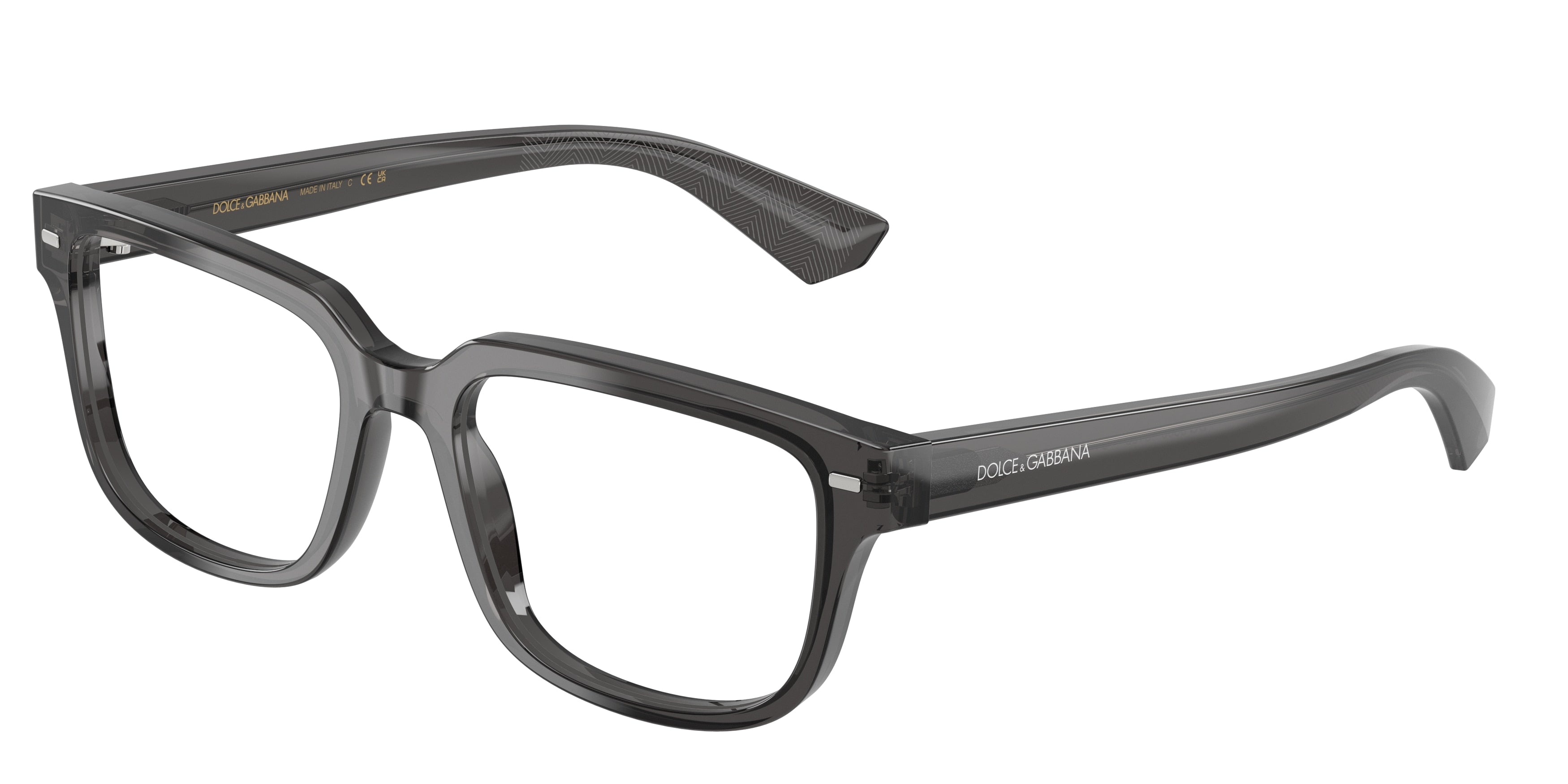 DOLCE & GABBANA DG3380 Square Eyeglasses  3160-Transparent Grey 54-145-18 - Color Map Grey