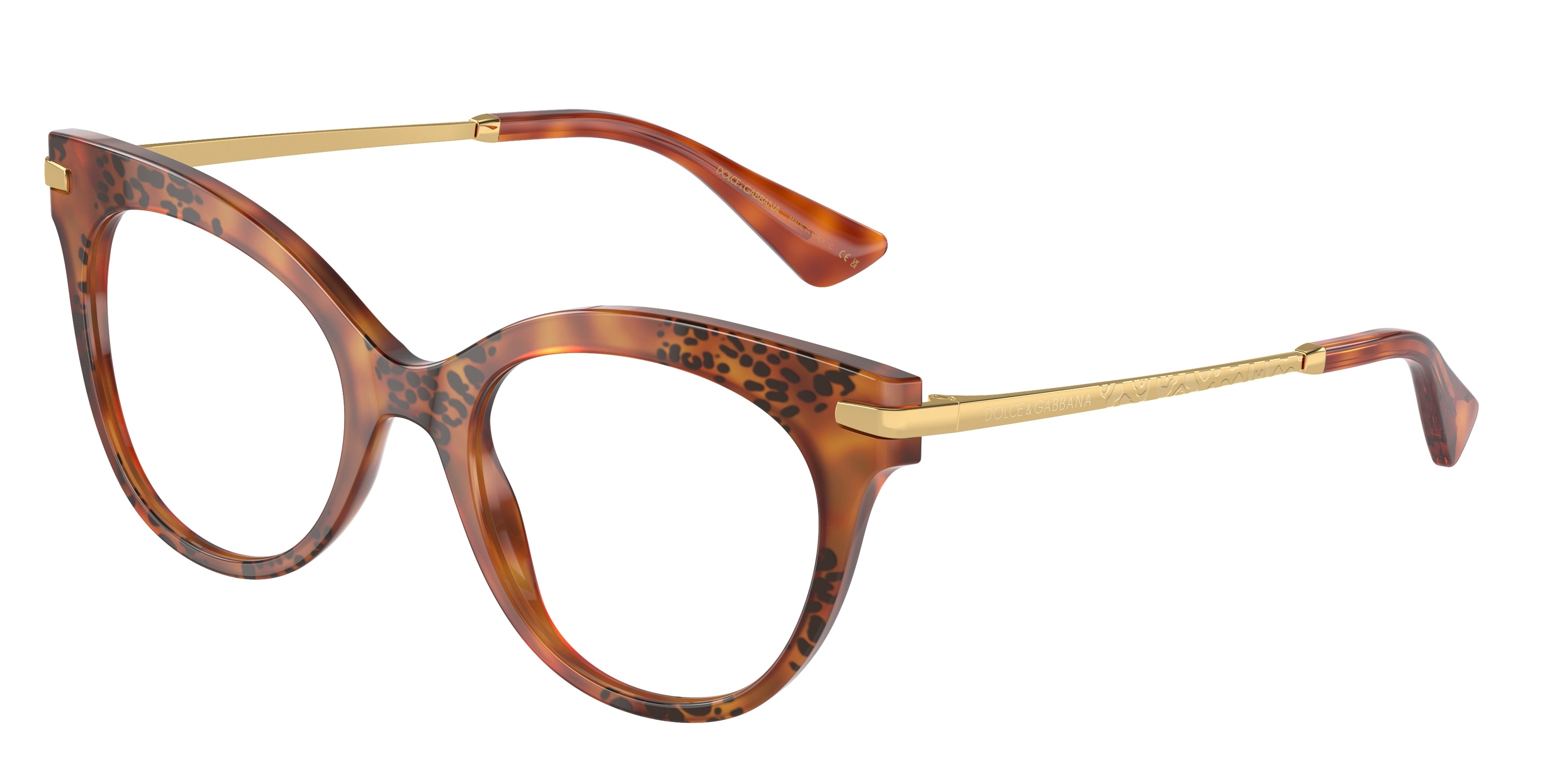 DOLCE & GABBANA DG3392 Butterfly Eyeglasses 3380-Havana Leo 52-145-20 - Color Map Tortoise