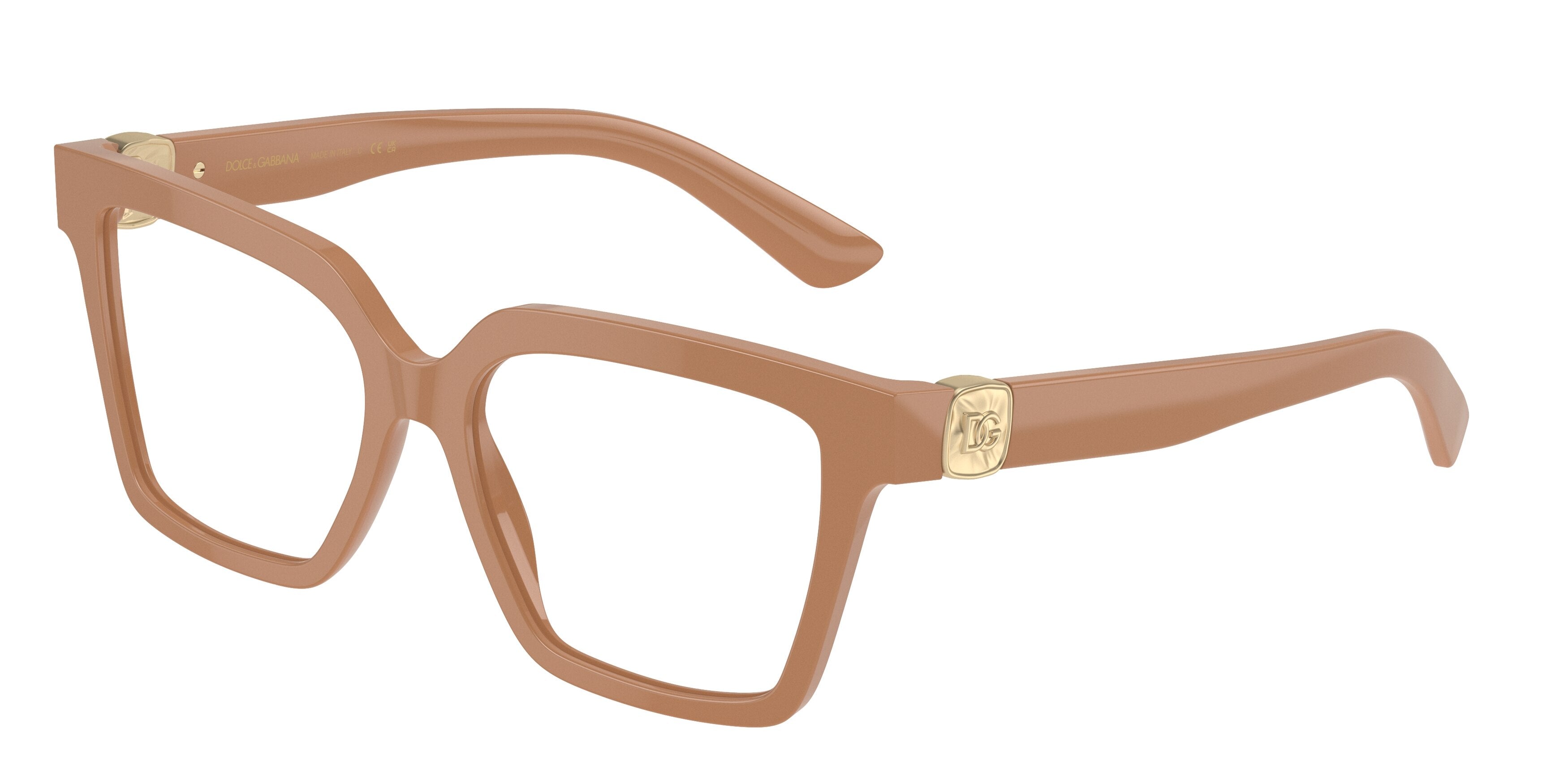 DOLCE & GABBANA DG3395 Square Eyeglasses 3292-Full Camel 53-145-16 - Color Map Beige