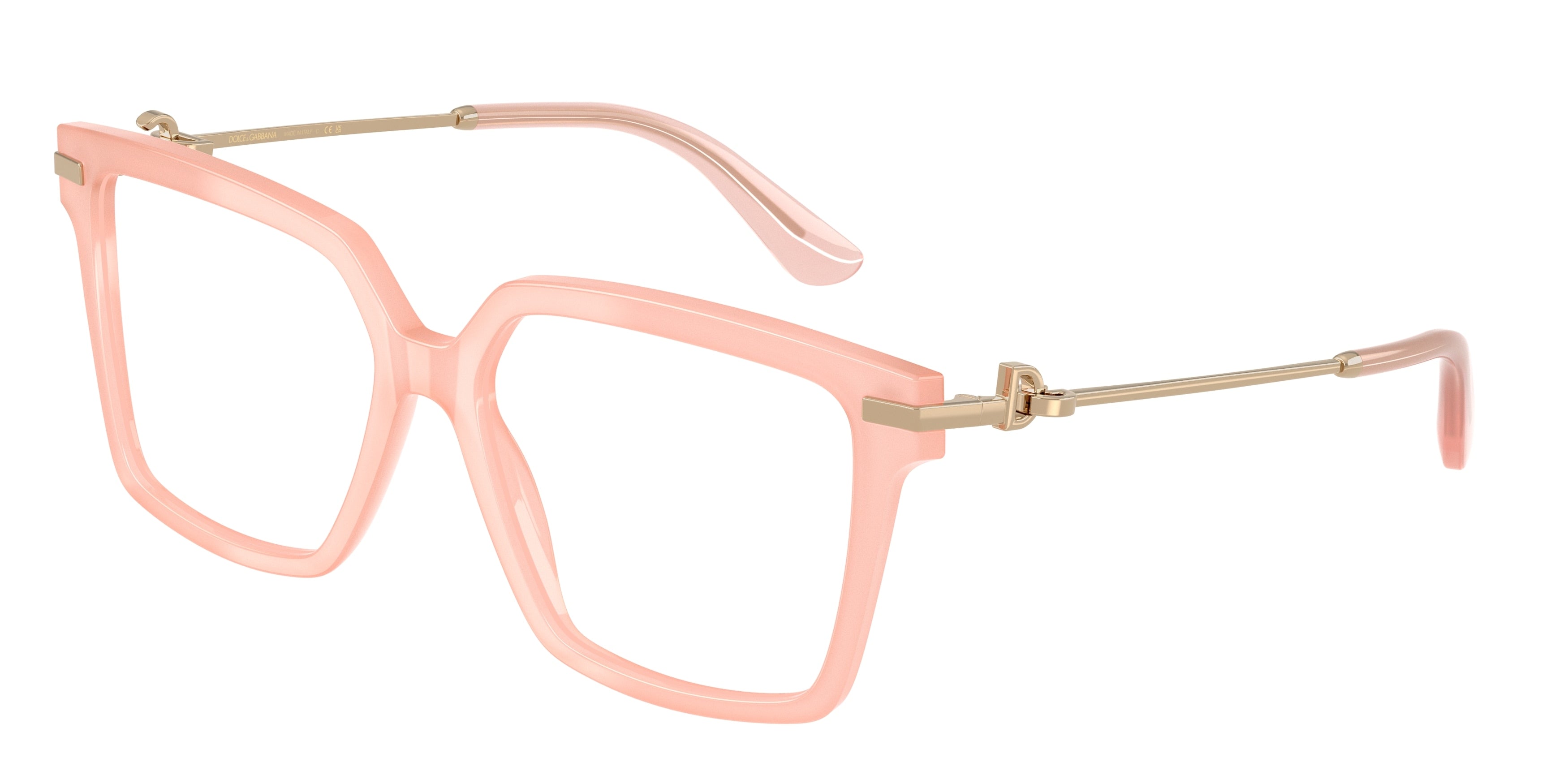 DOLCE & GABBANA DG3397 Square Eyeglasses 3436-Milky Pink 56-140-16 - Color Map Pink