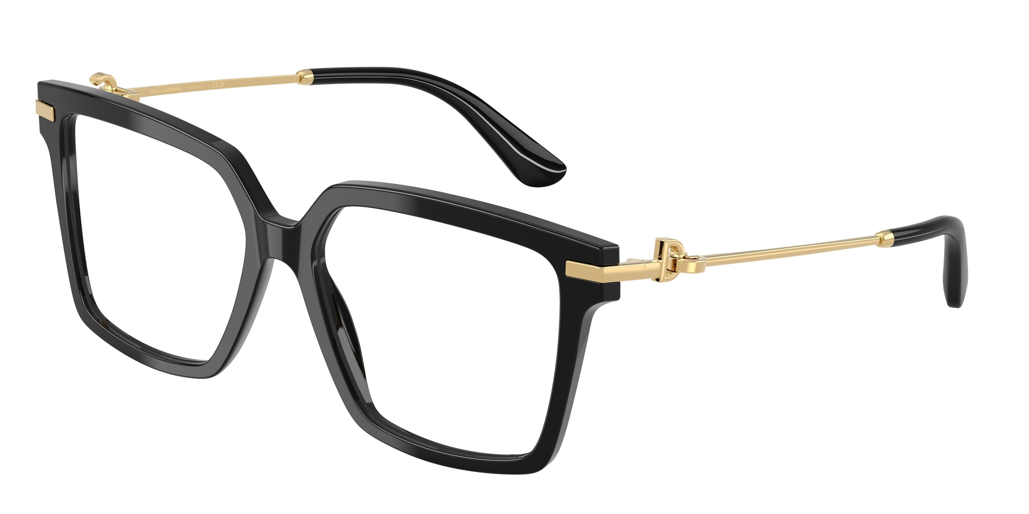 DOLCE & GABBANA DG3397 Square Eyeglasses 501-Black 56-140-16 - Color Map Black