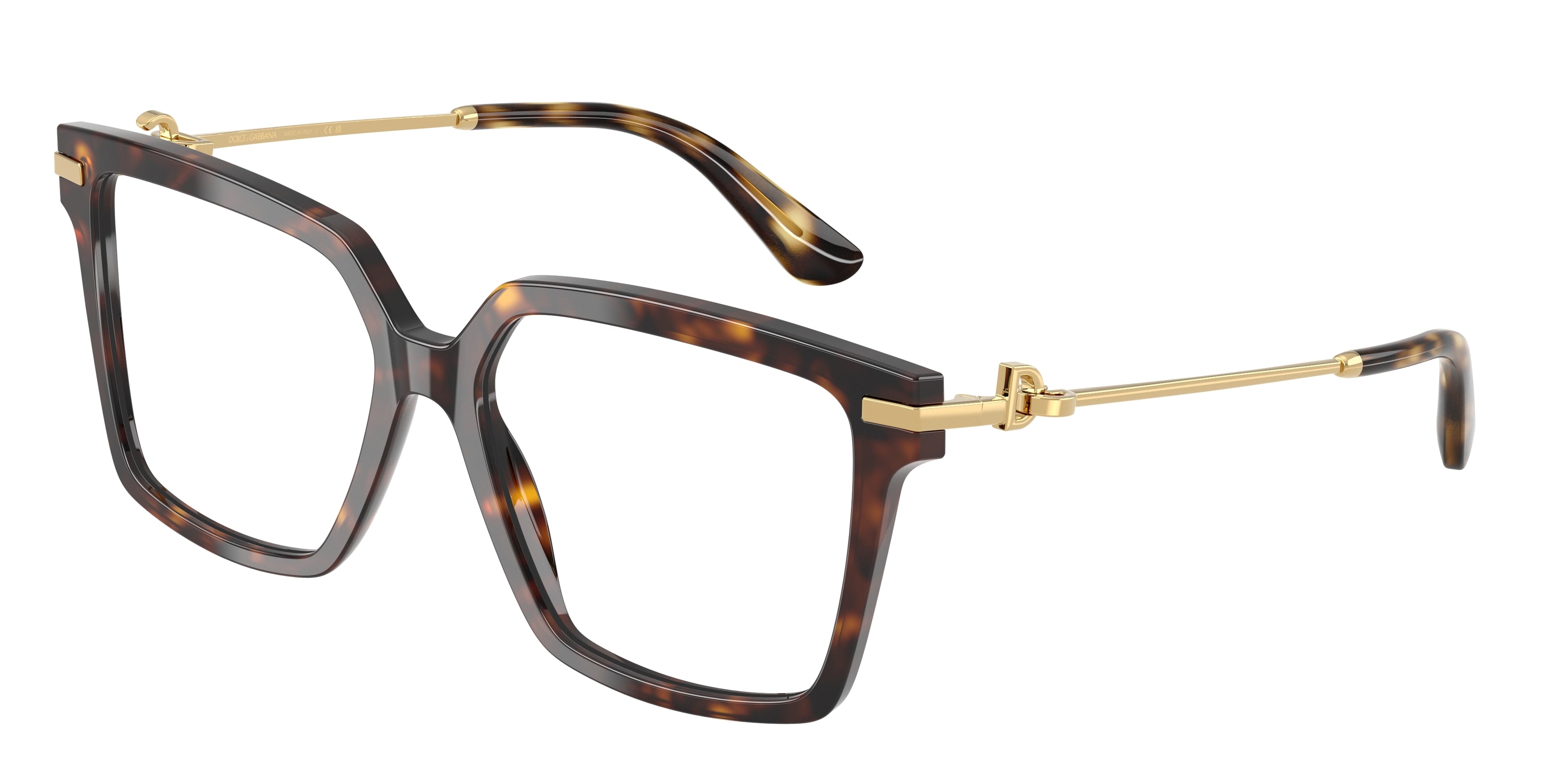 DOLCE & GABBANA DG3397 Square Eyeglasses 502-Havana 56-140-16 - Color Map Tortoise