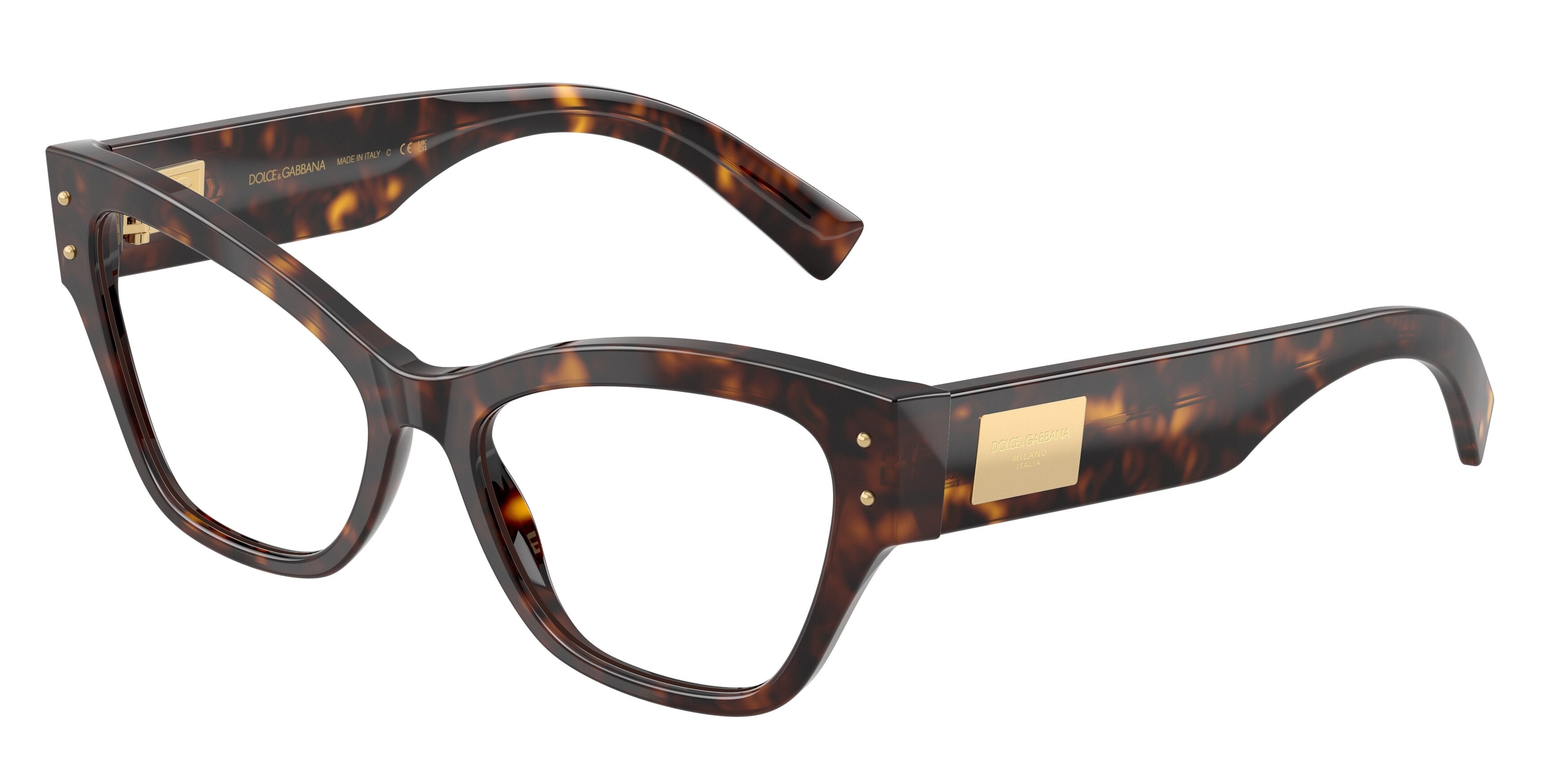 DOLCE & GABBANA DG3404F Butterfly Eyeglasses 502-Havana 54-140-17 - Color Map Tortoise