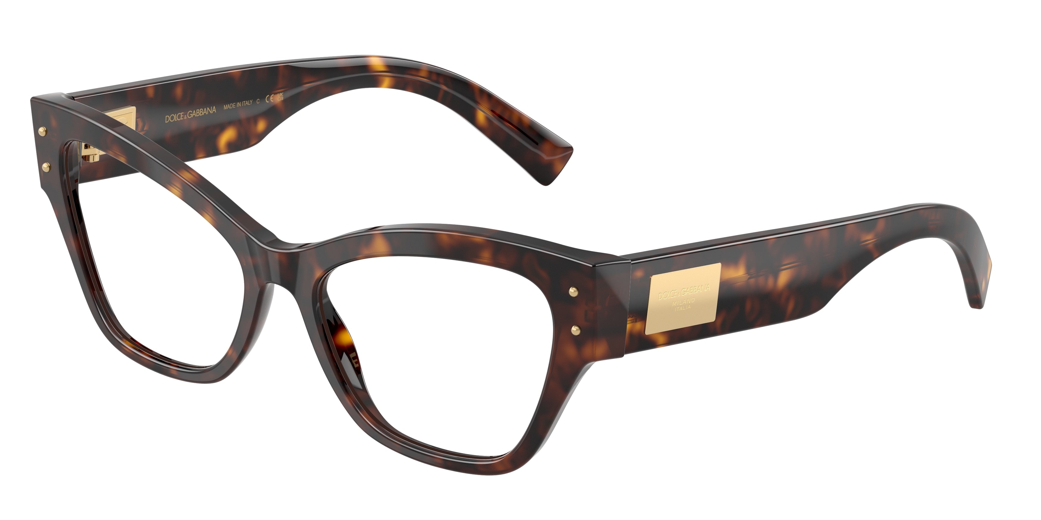 DOLCE & GABBANA DG3404 Butterfly Eyeglasses 502-Havana 54-140-17 - Color Map Tortoise
