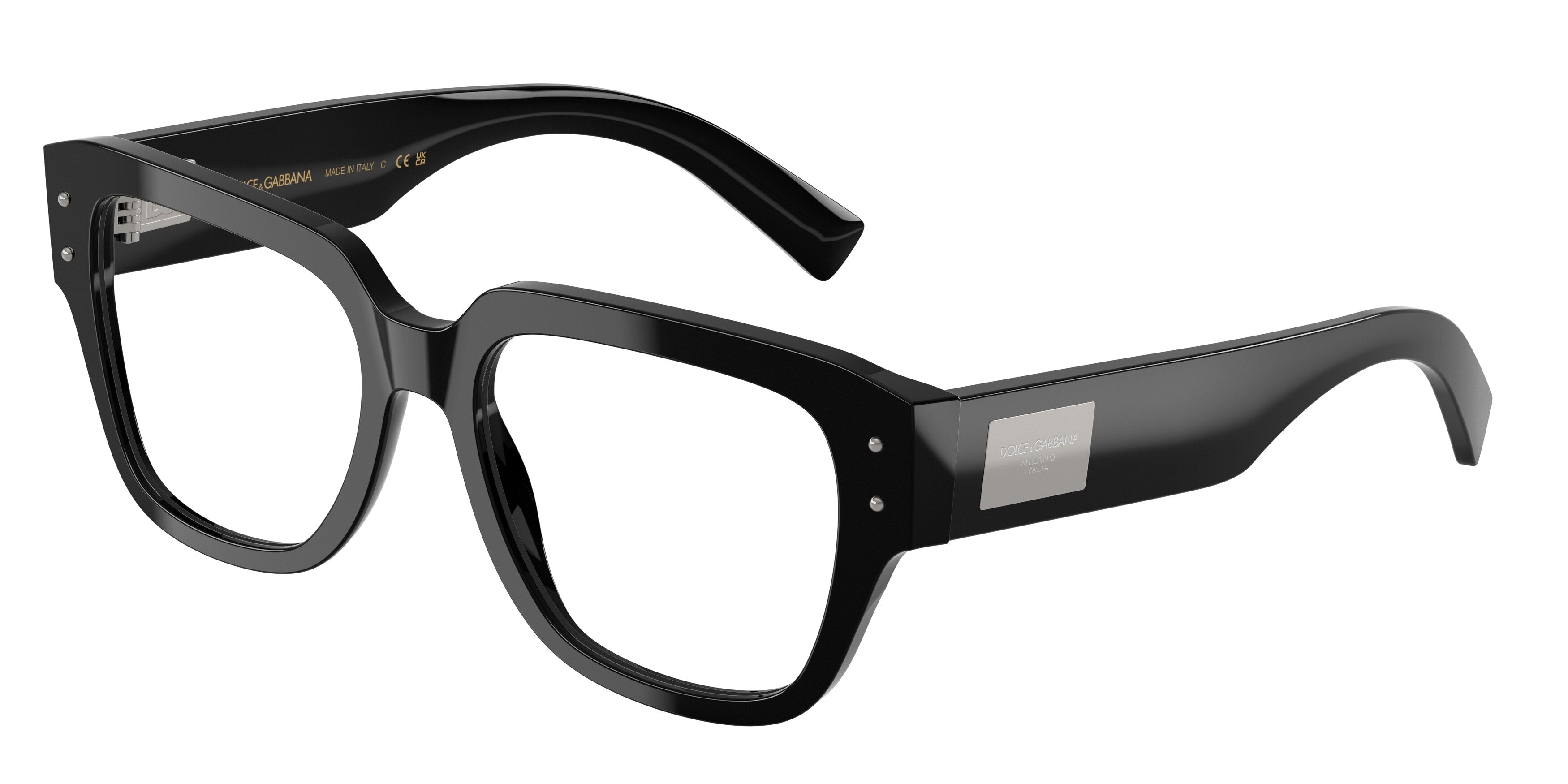 DOLCE & GABBANA DG3405F Square Eyeglasses 501-Black 54-140-18 - Color Map Black