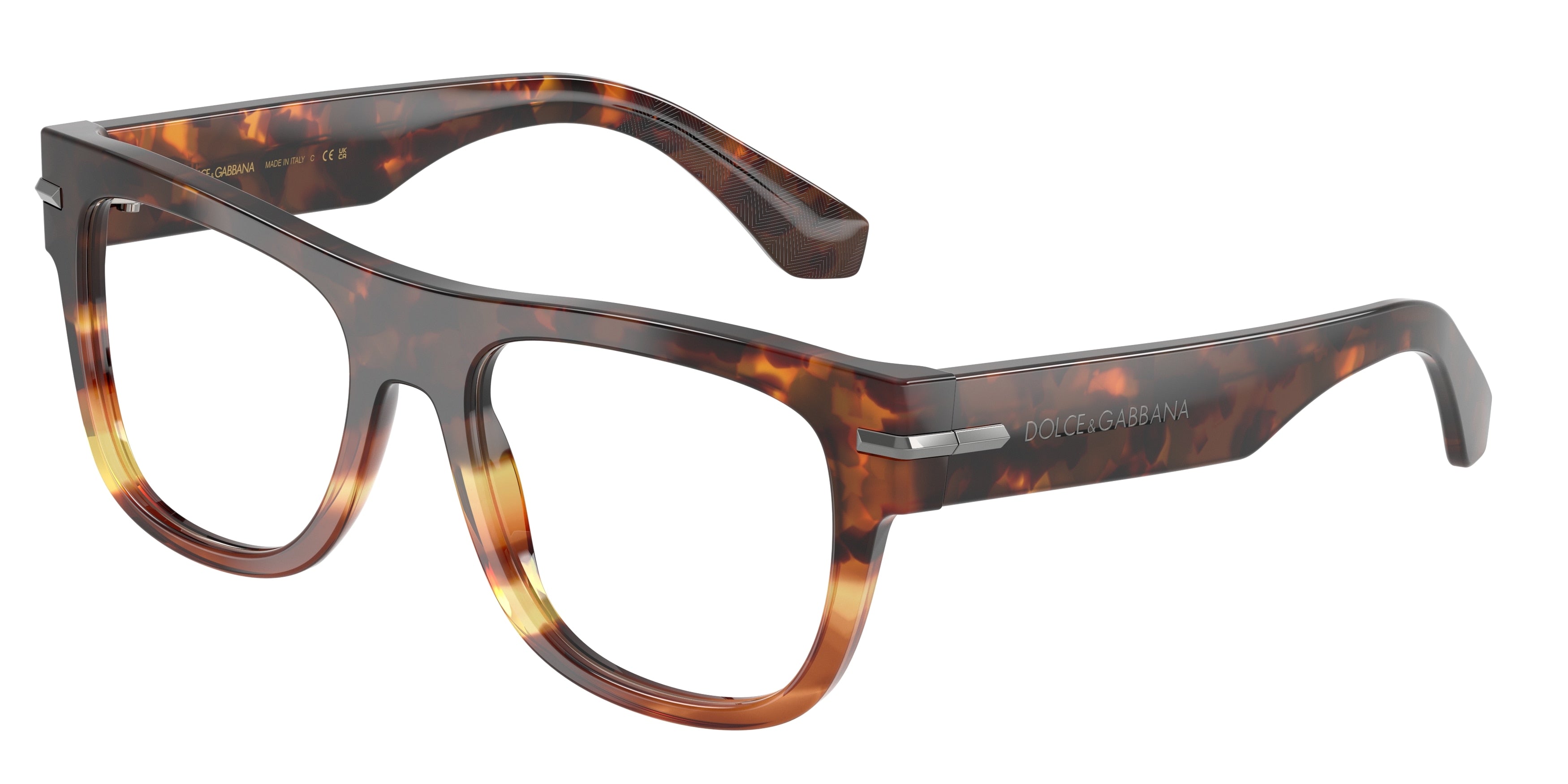 DOLCE & GABBANA DG3407 Square Eyeglasses 3438-Havana Warm Brown 54-145-19 - Color Map Brown