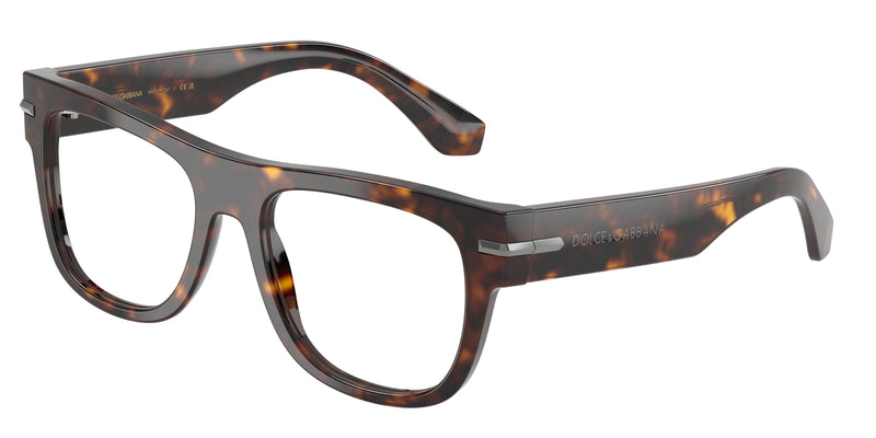 DOLCE & GABBANA DG3407 Square Eyeglasses 502-Havana 54-145-19 - Color Map Tortoise