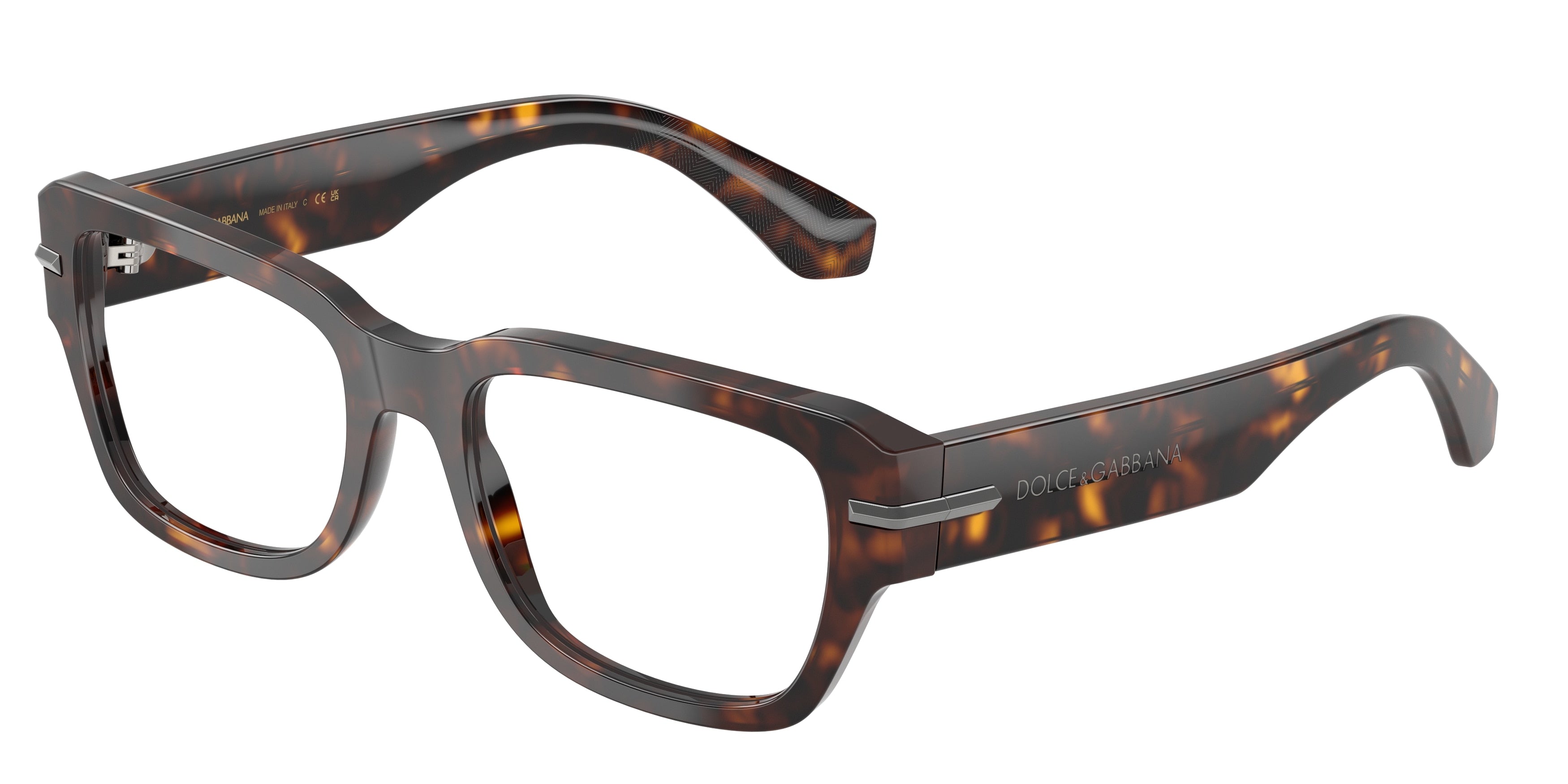 DOLCE & GABBANA DG3408 Square Eyeglasses 502-Havana 54-145-19 - Color Map Tortoise