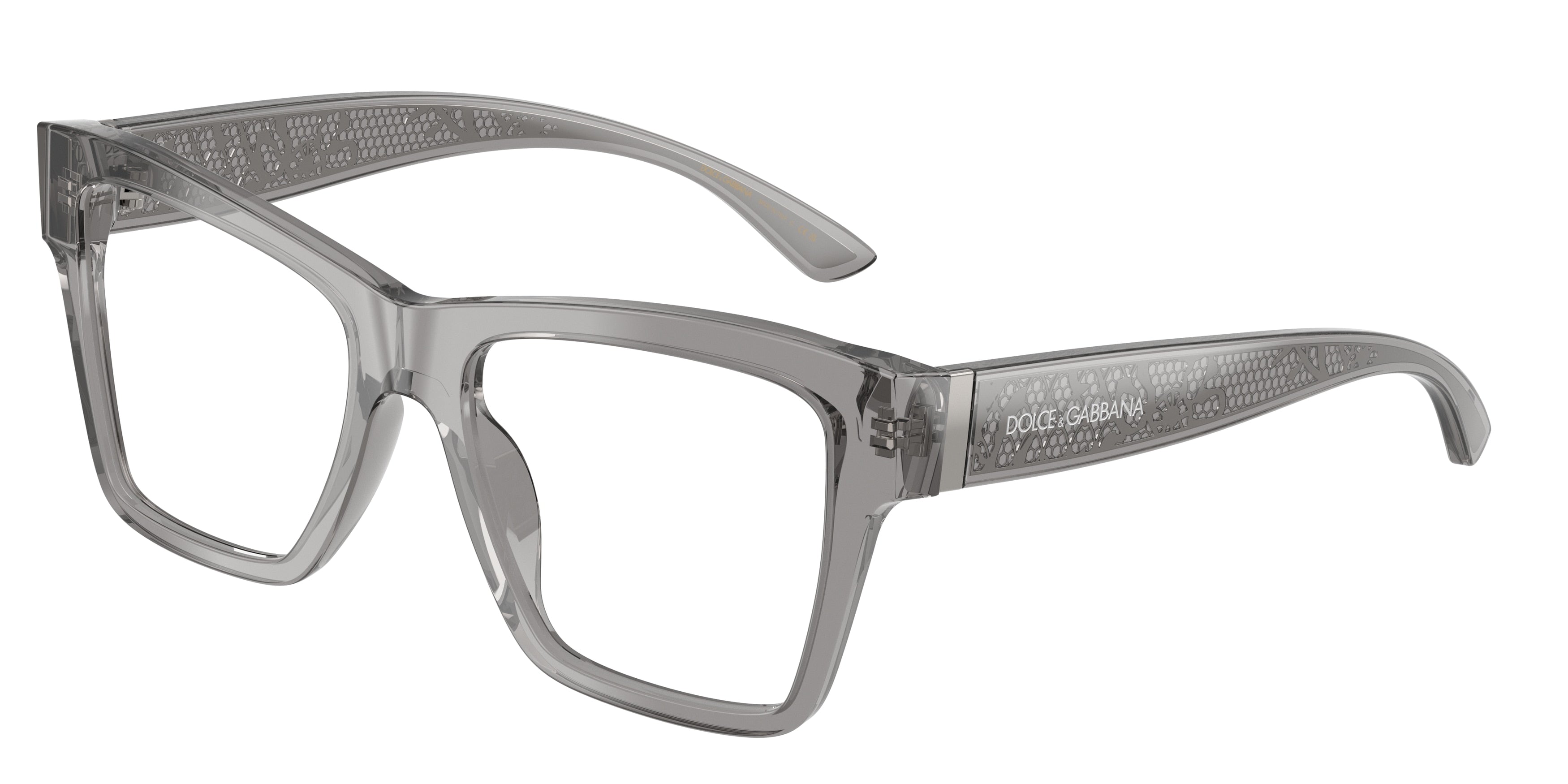 DOLCE & GABBANA DG3411 Square Eyeglasses 3160-Dark Grey 54-145-18 - Color Map Grey