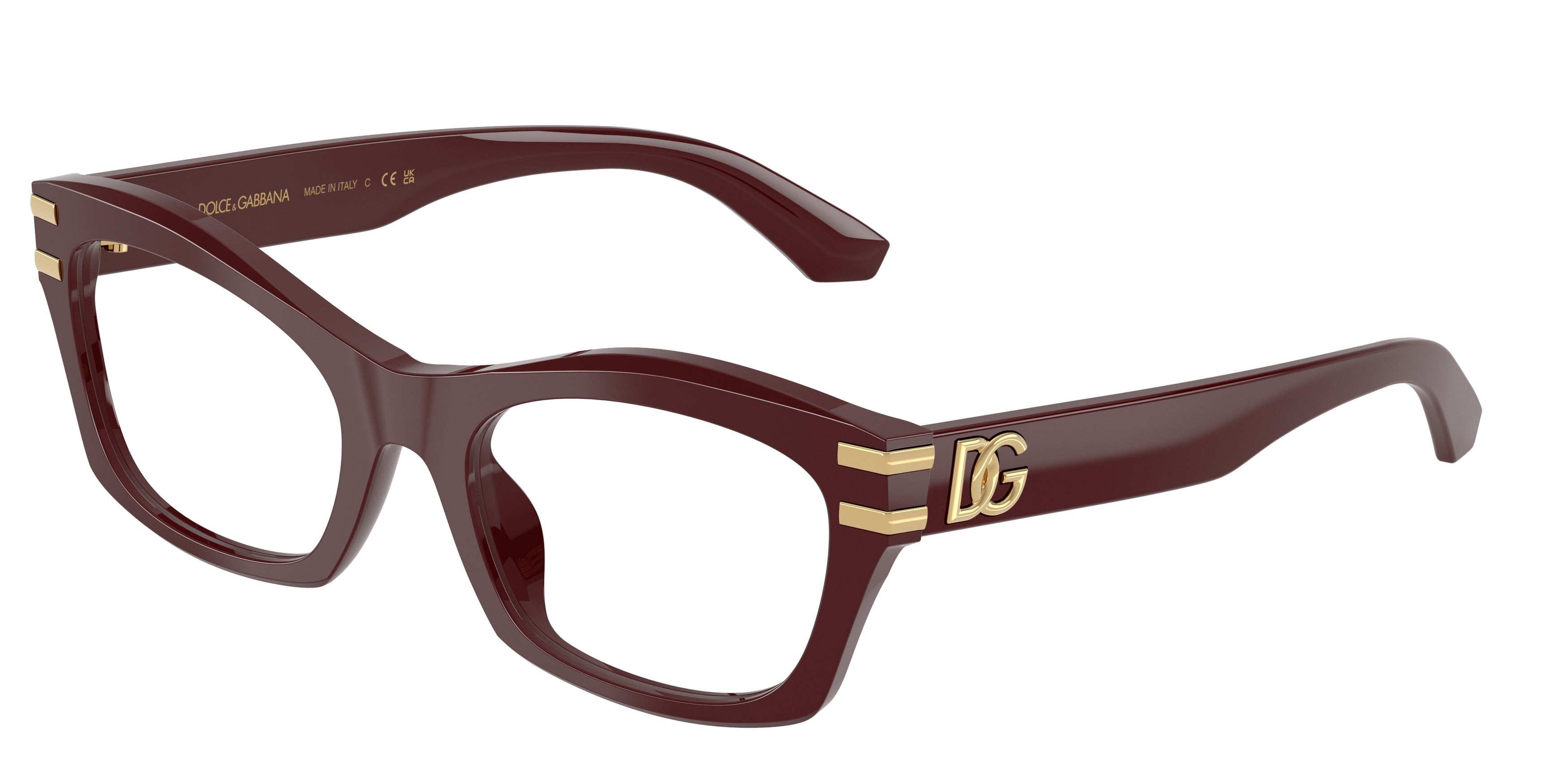 DOLCE & GABBANA DG3420 Butterfly Eyeglasses 3091-Bordeaux 54-145-20 - Color Map Red