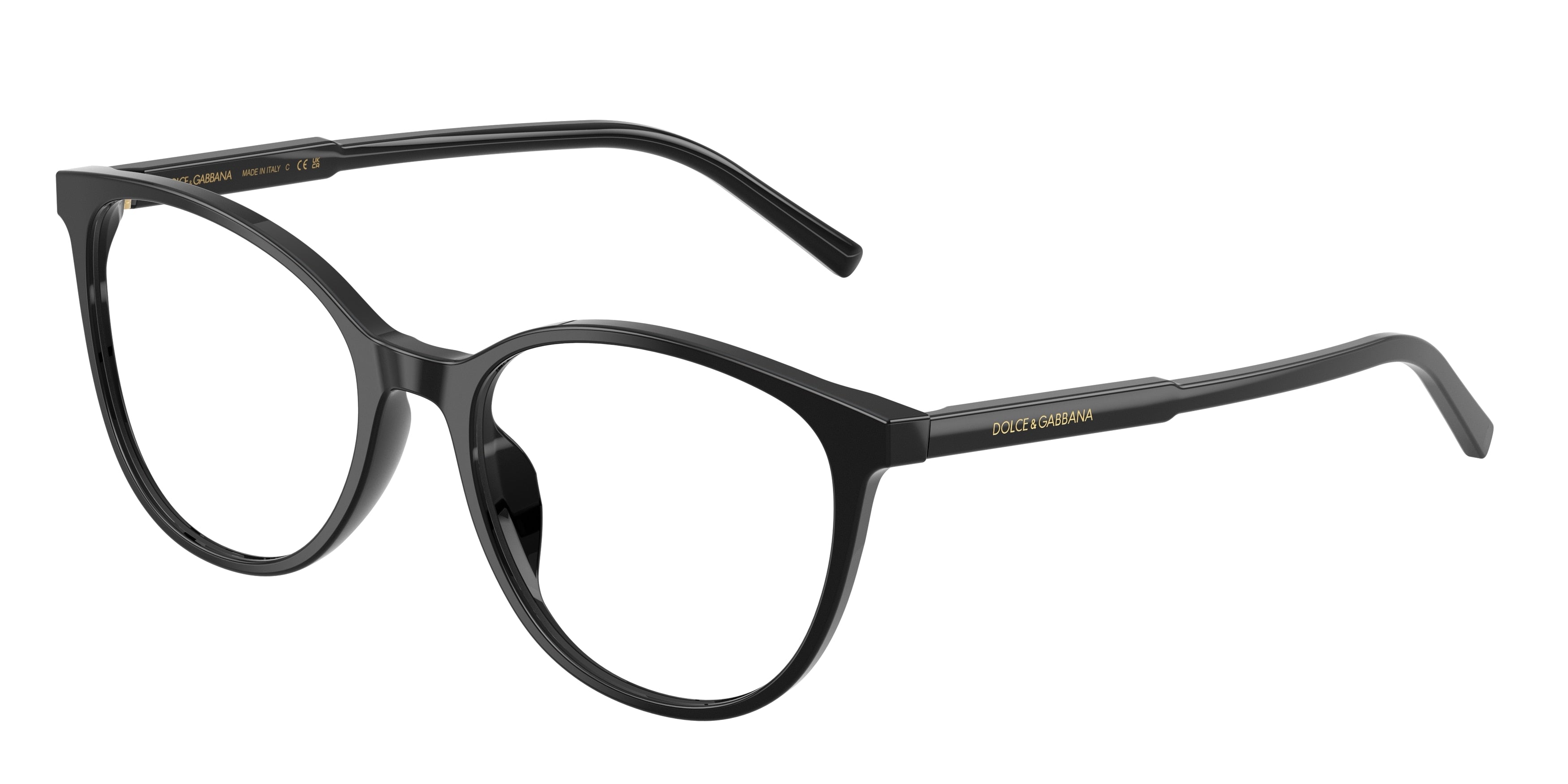 DOLCE & GABBANA DG3425 Butterfly Eyeglasses 501-Black 54-145-18 - Color Map Black