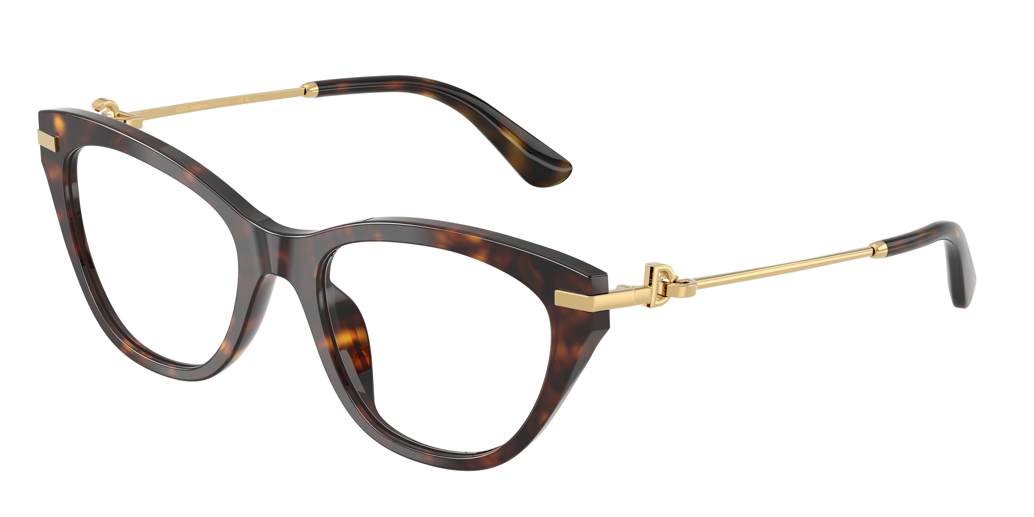 DOLCE & GABBANA DG3428 Butterfly Eyeglasses  502-Havana 53-140-19 - Color Map Tortoise