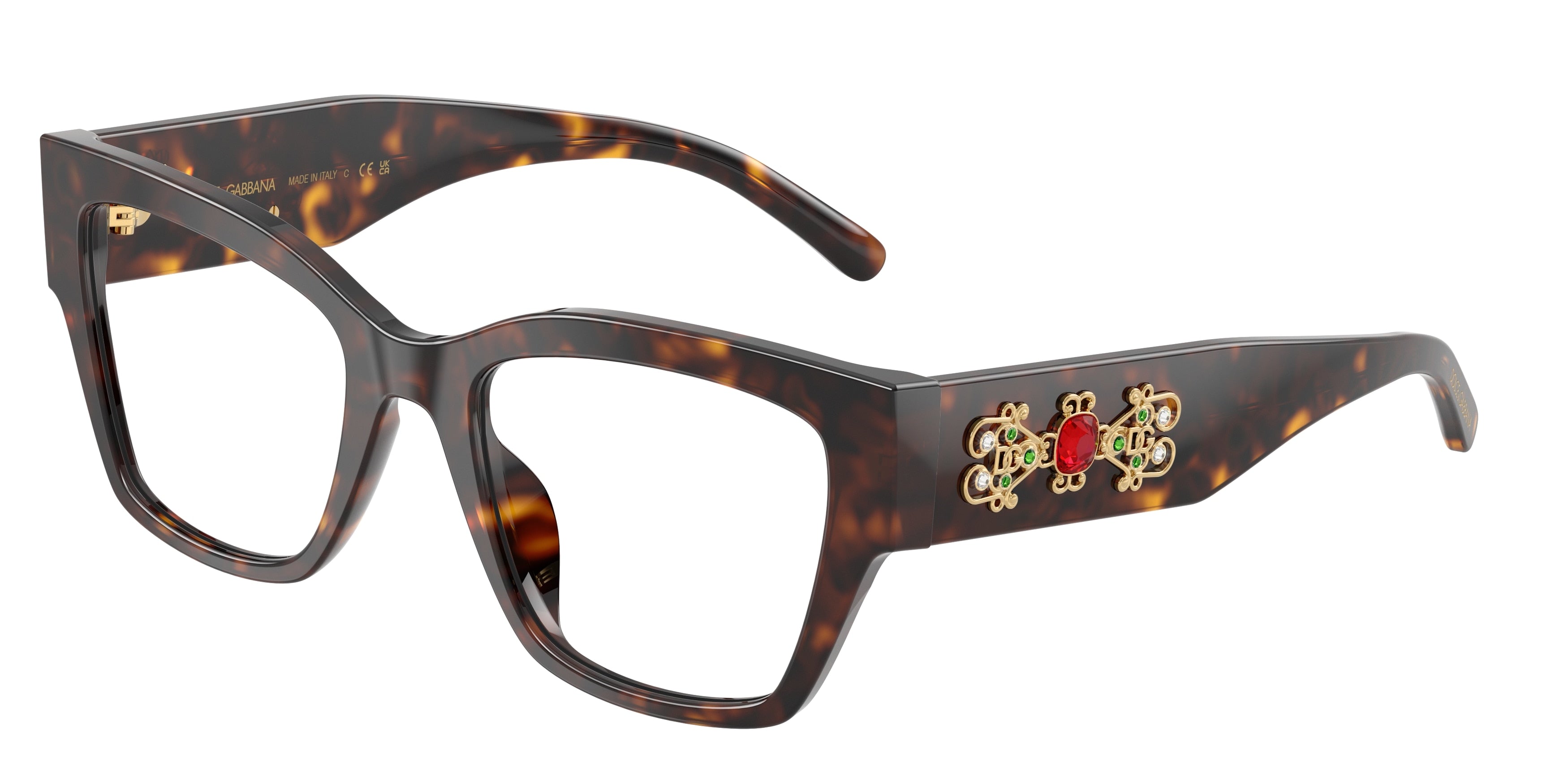 DOLCE & GABBANA DG3435B Butterfly Eyeglasses  502-Havana 53-145-20 - Color Map Tortoise