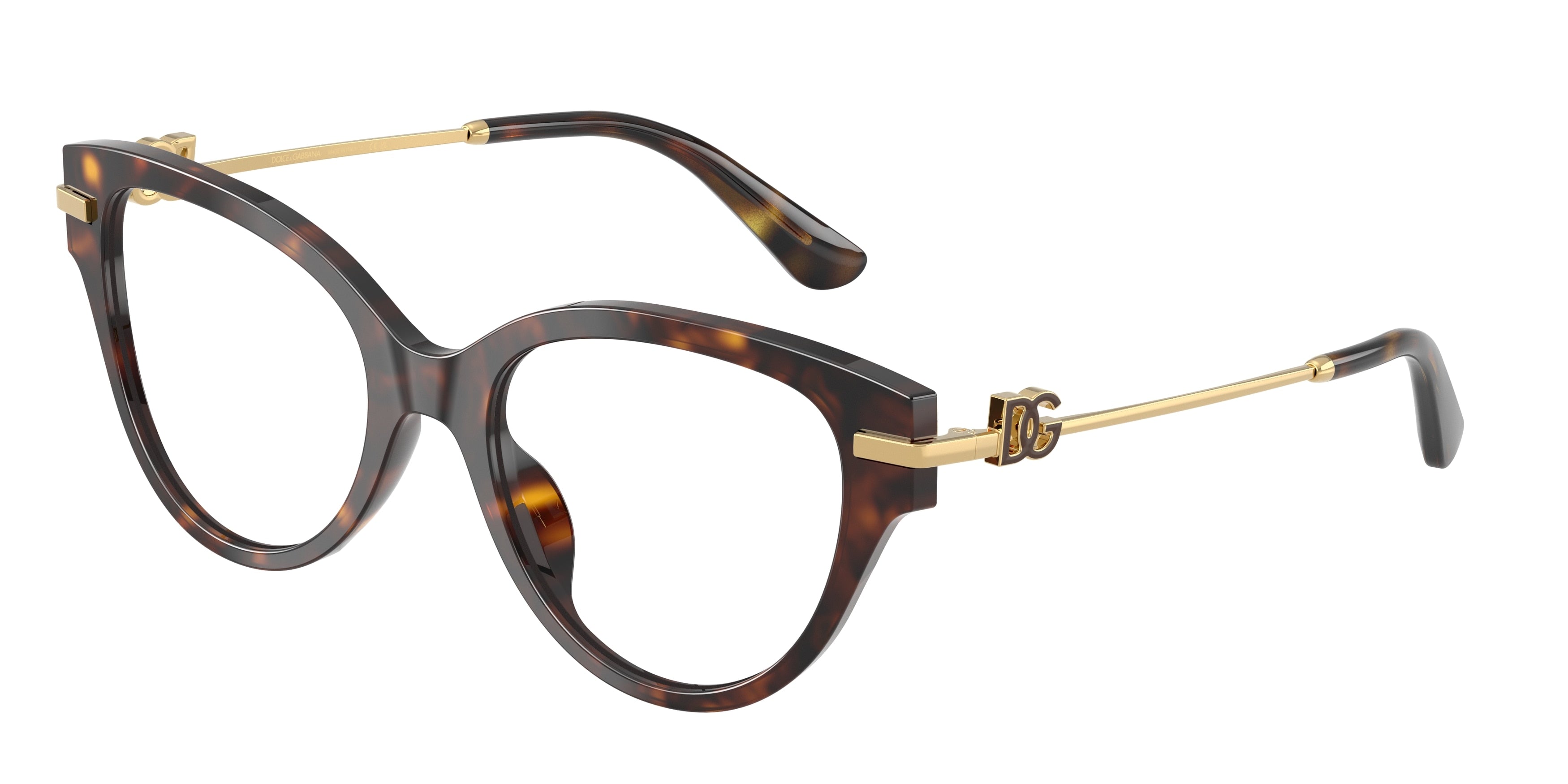 DOLCE & GABBANA DG3438 Butterfly Eyeglasses 502-Havana 53-145-19 - Color Map Tortoise