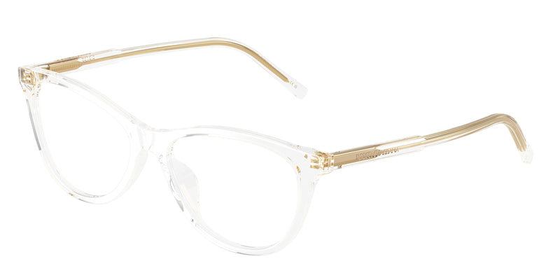 DOLCE & GABBANA DG3443 Cat Eye Eyeglasses 3133-Crystal 55-145-16 - Color Map Transparent