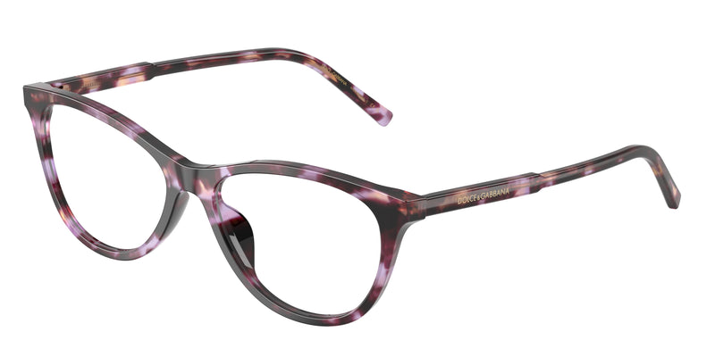 DOLCE & GABBANA DG3443 Cat Eye Eyeglasses 3477-Violet Havana 55-145-16 - Color Map Violet