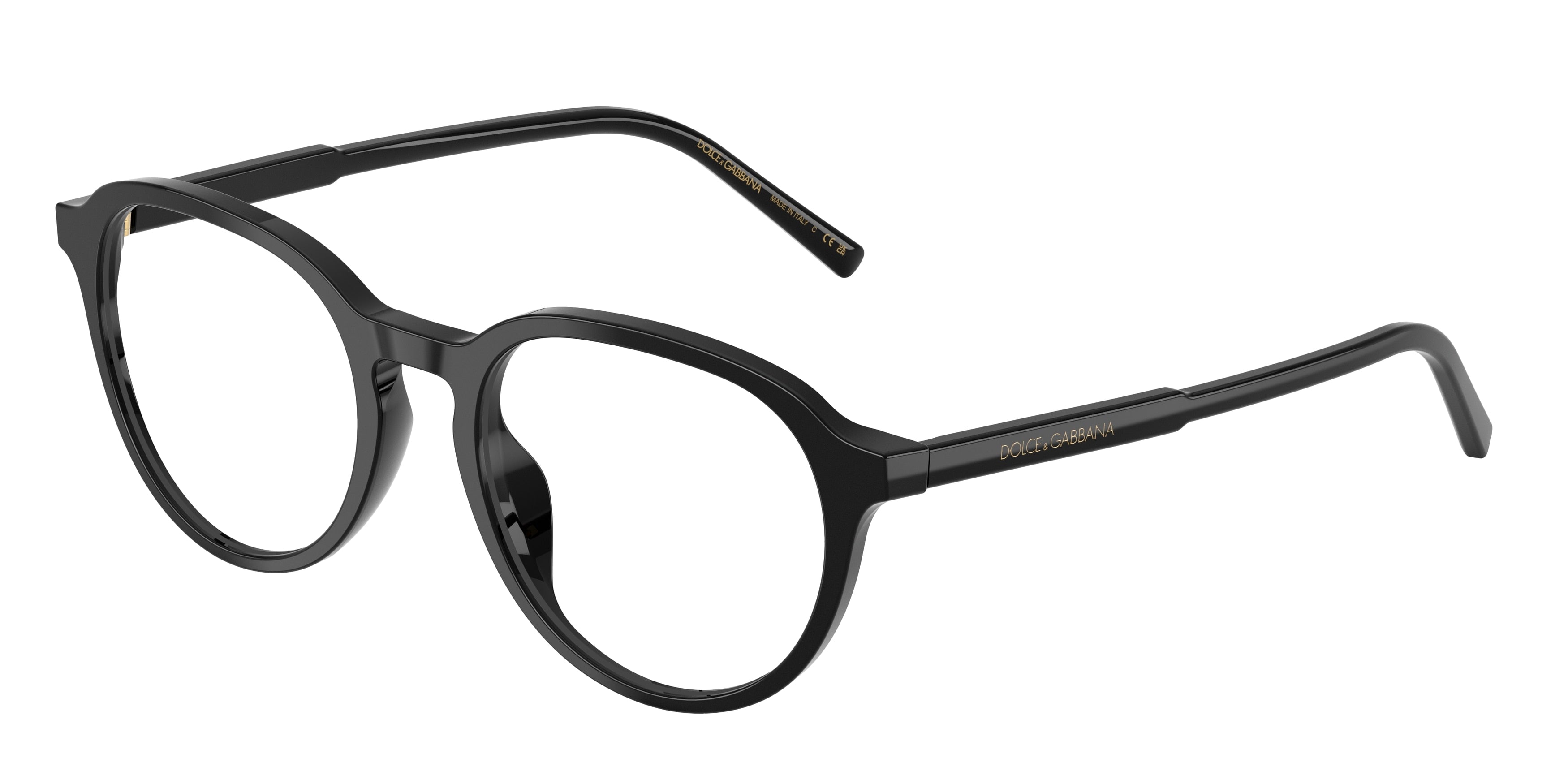 DOLCE & GABBANA DG3444 Phantos Eyeglasses 501-Black 52-145-19 - Color Map Black