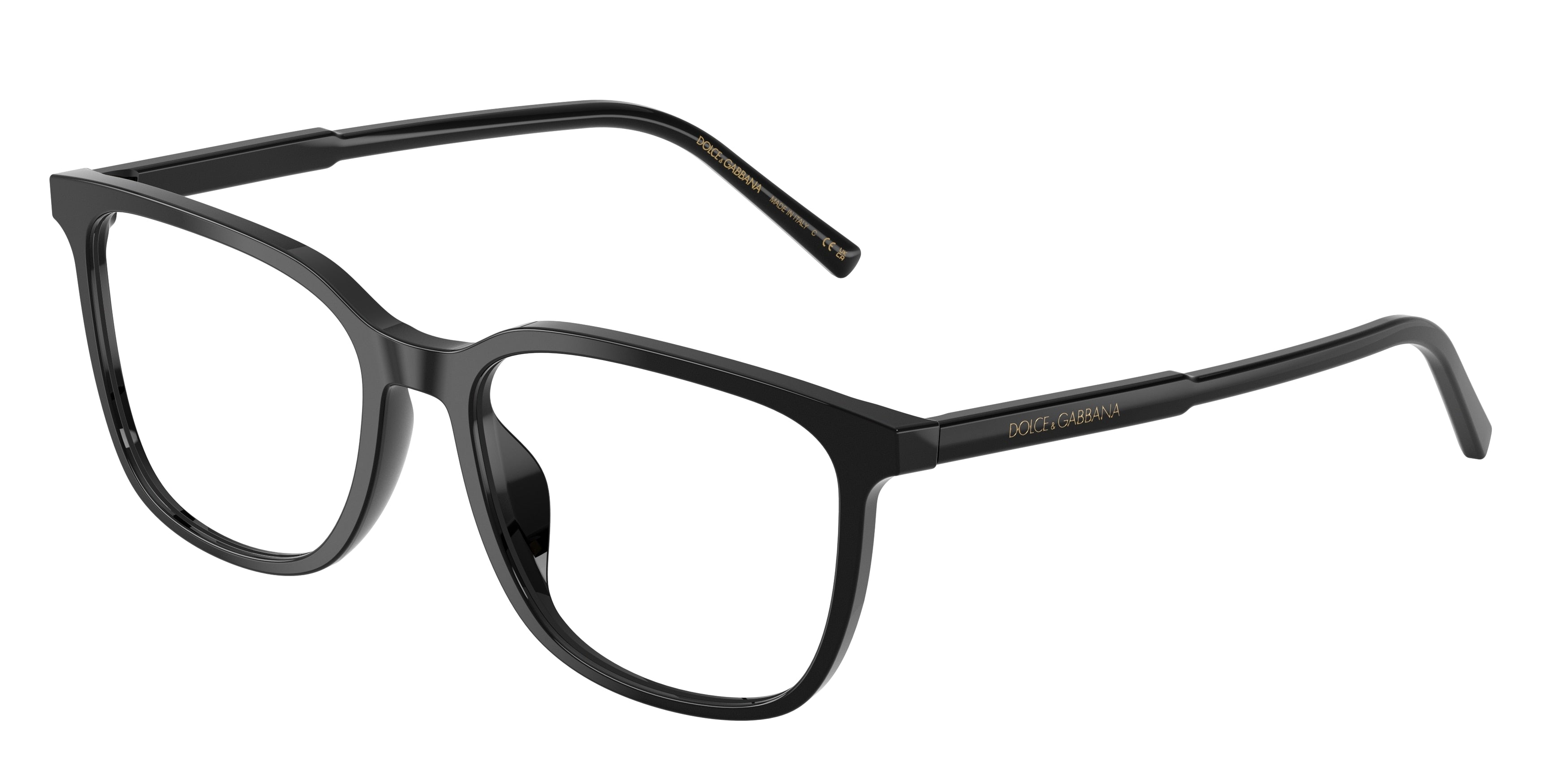 DOLCE & GABBANA DG3445 Square Eyeglasses 501-Black 55-145-17 - Color Map Black