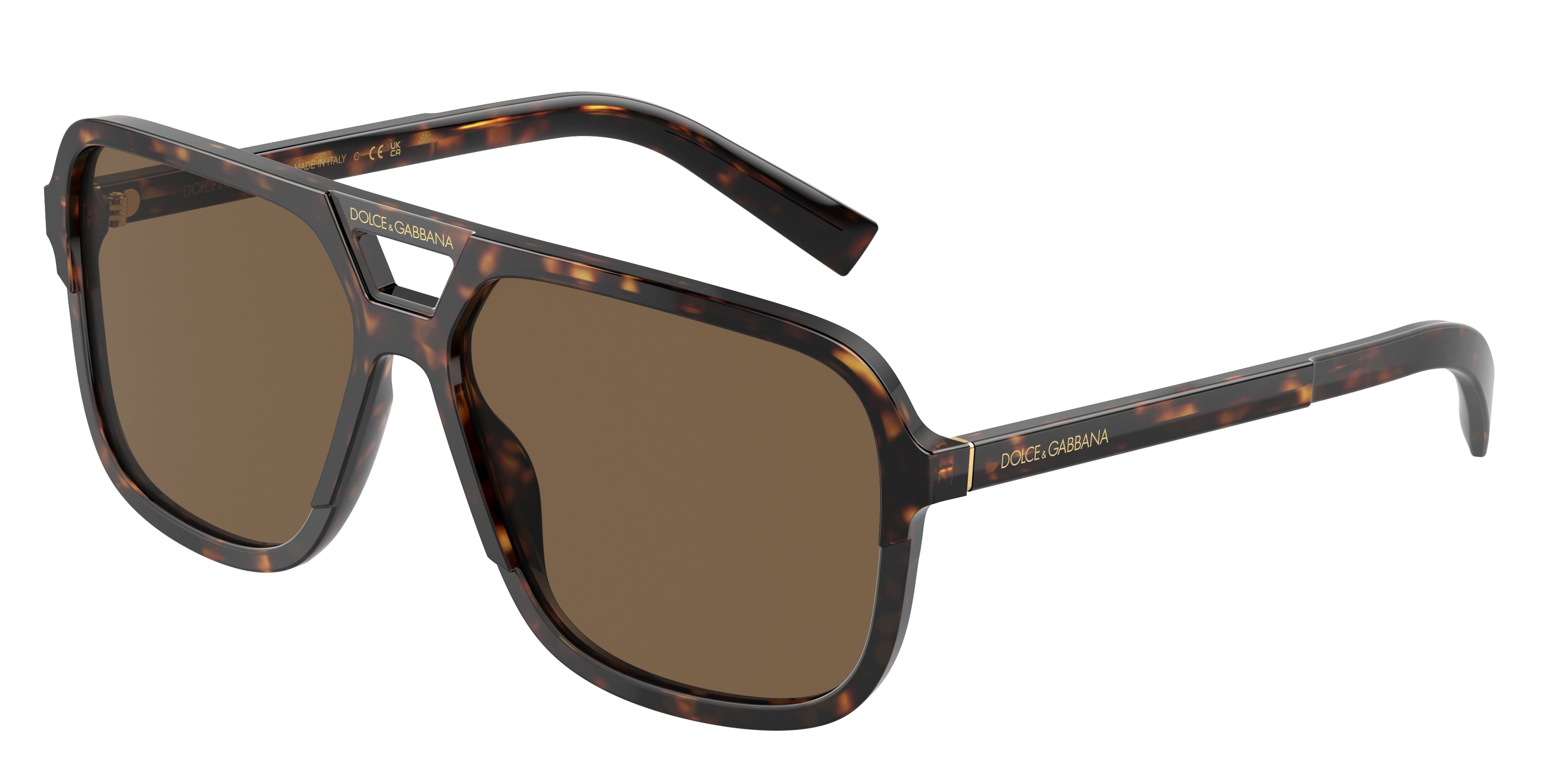 DOLCE & GABBANA DG4354 Square Sunglasses 502/73-Havana 58-145-15 - Color Map Tortoise