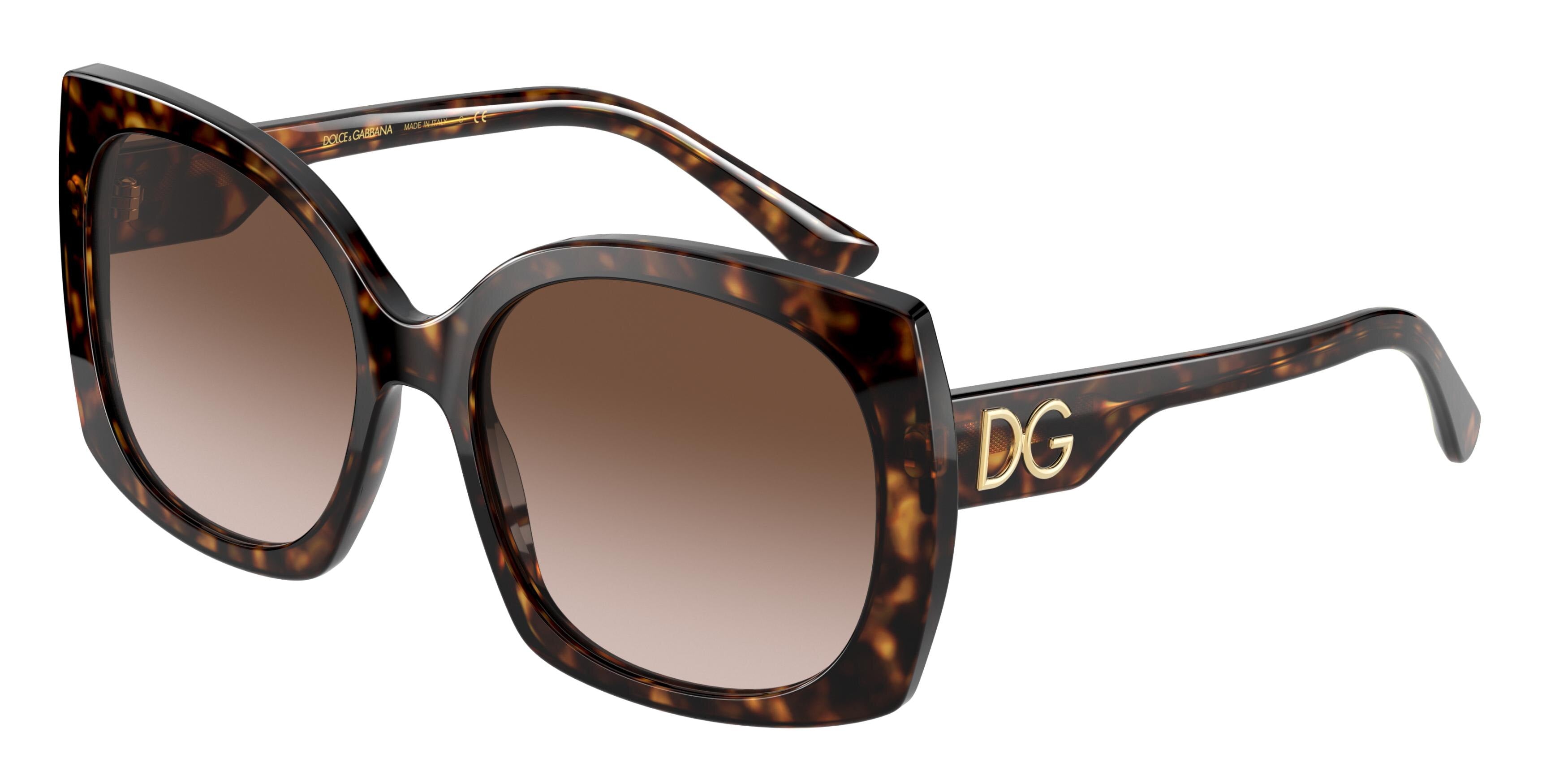 DOLCE & GABBANA DG4385 Square Sunglasses  502/13-Havana 58-145-18 - Color Map Tortoise