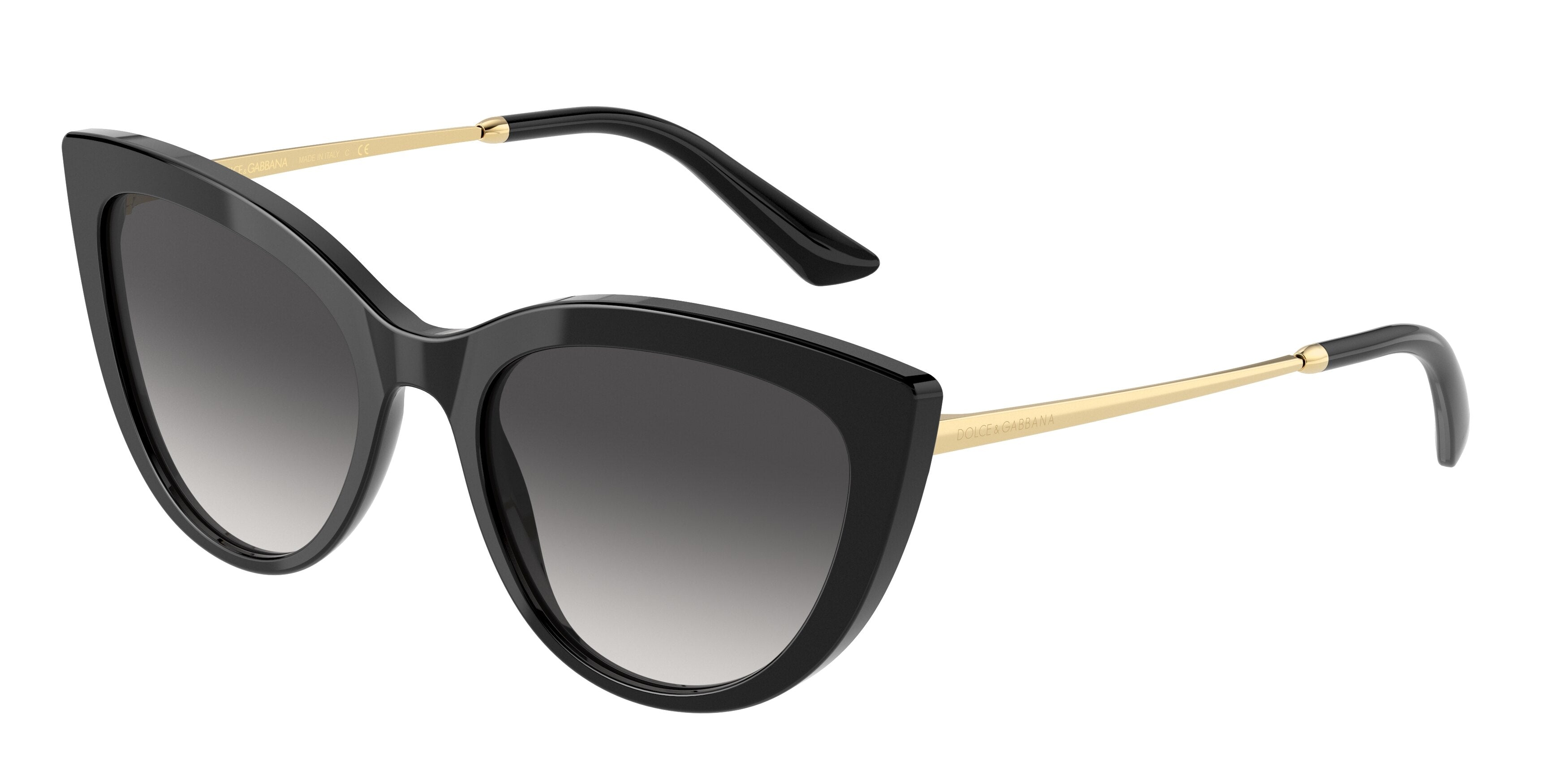 DOLCE & GABBANA DG4408 Butterfly Sunglasses 501/8G-Black 54-145-19 - Color Map Black