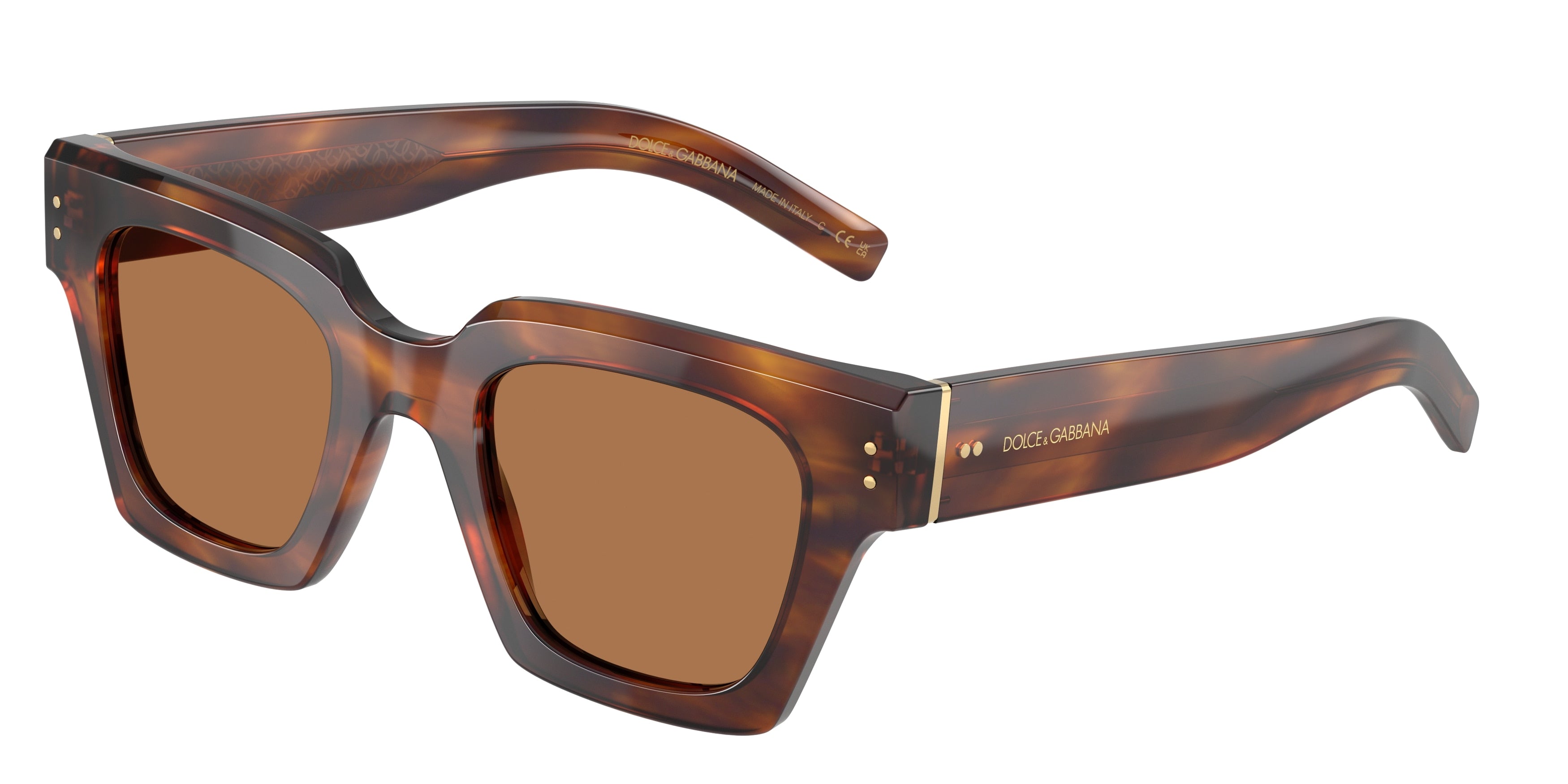 DOLCE & GABBANA DG4413 Square Sunglasses 306373-Vintage Havana 48-145-23 - Color Map Tortoise