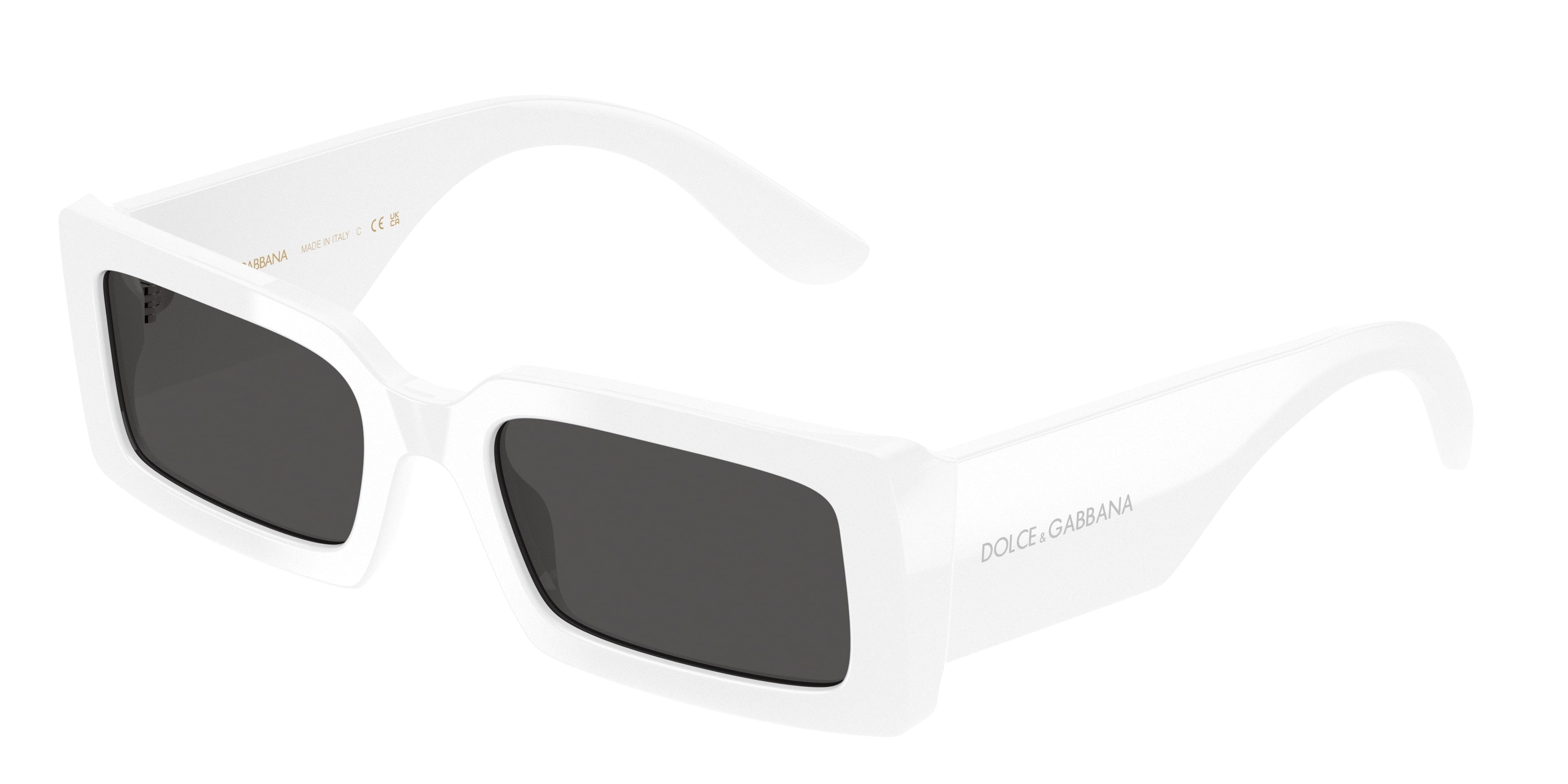 DOLCE & GABBANA DG4416 Rectangle Sunglasses 303487-White 53-140-20 - Color Map White