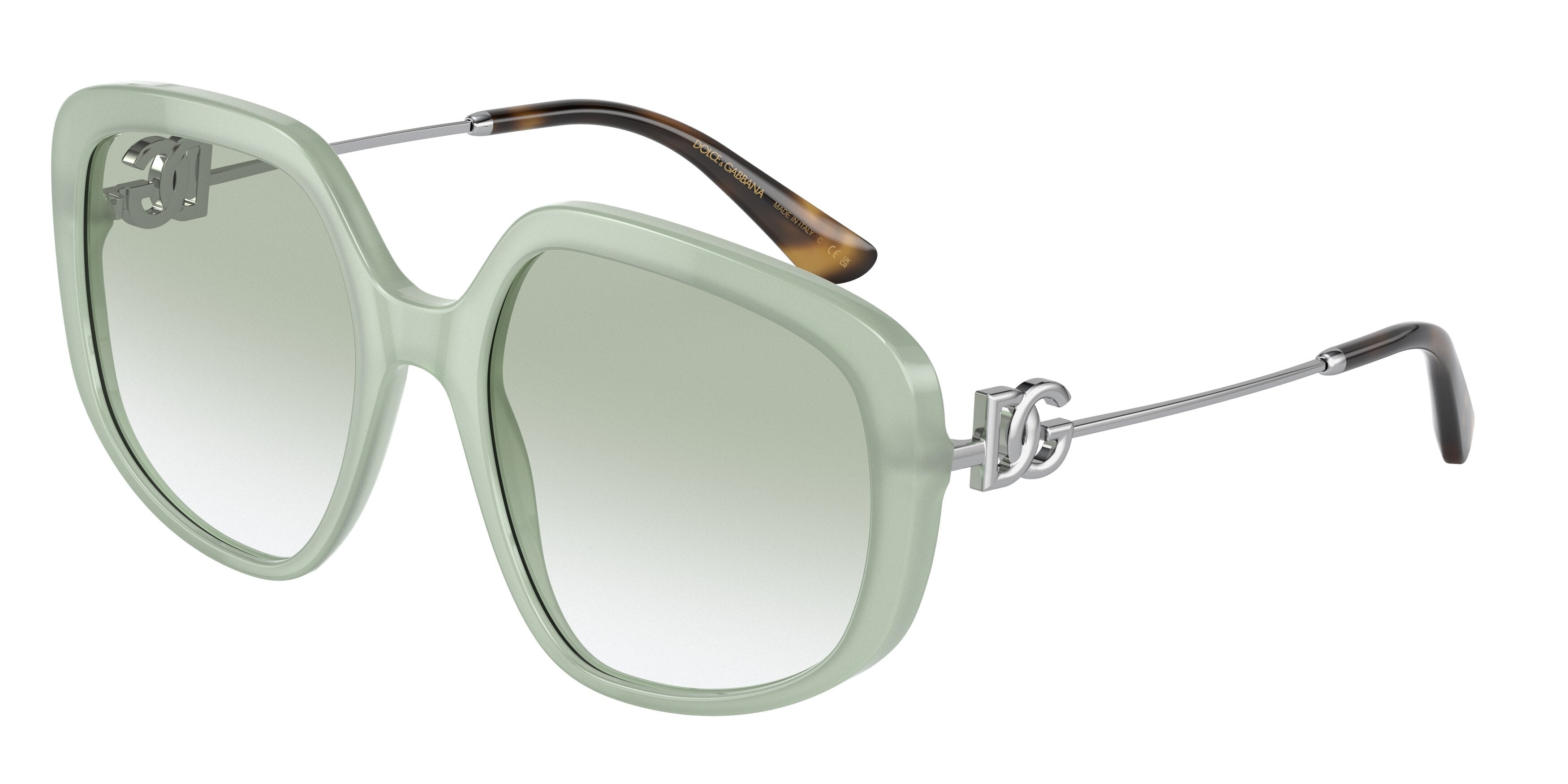 DOLCE & GABBANA DG4421 Irregular Sunglasses 33458E-Opal Mint 57-145-20 - Color Map Green