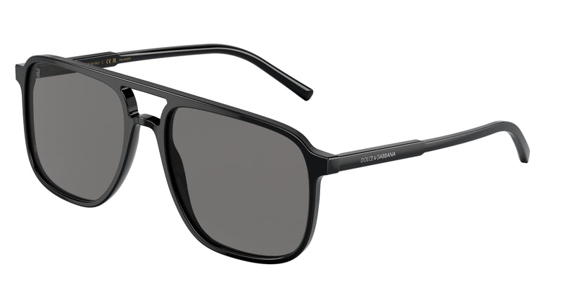DOLCE & GABBANA DG4423F Pilot Sunglasses 501/81-Black 58-145-18 - Color Map Black