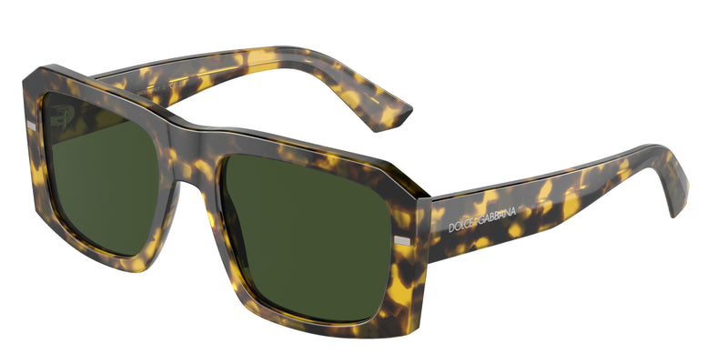 DOLCE & GABBANA DG4430F Square Sunglasses 343371-Havana Yellow 54-145-20 - Color Map Tortoise