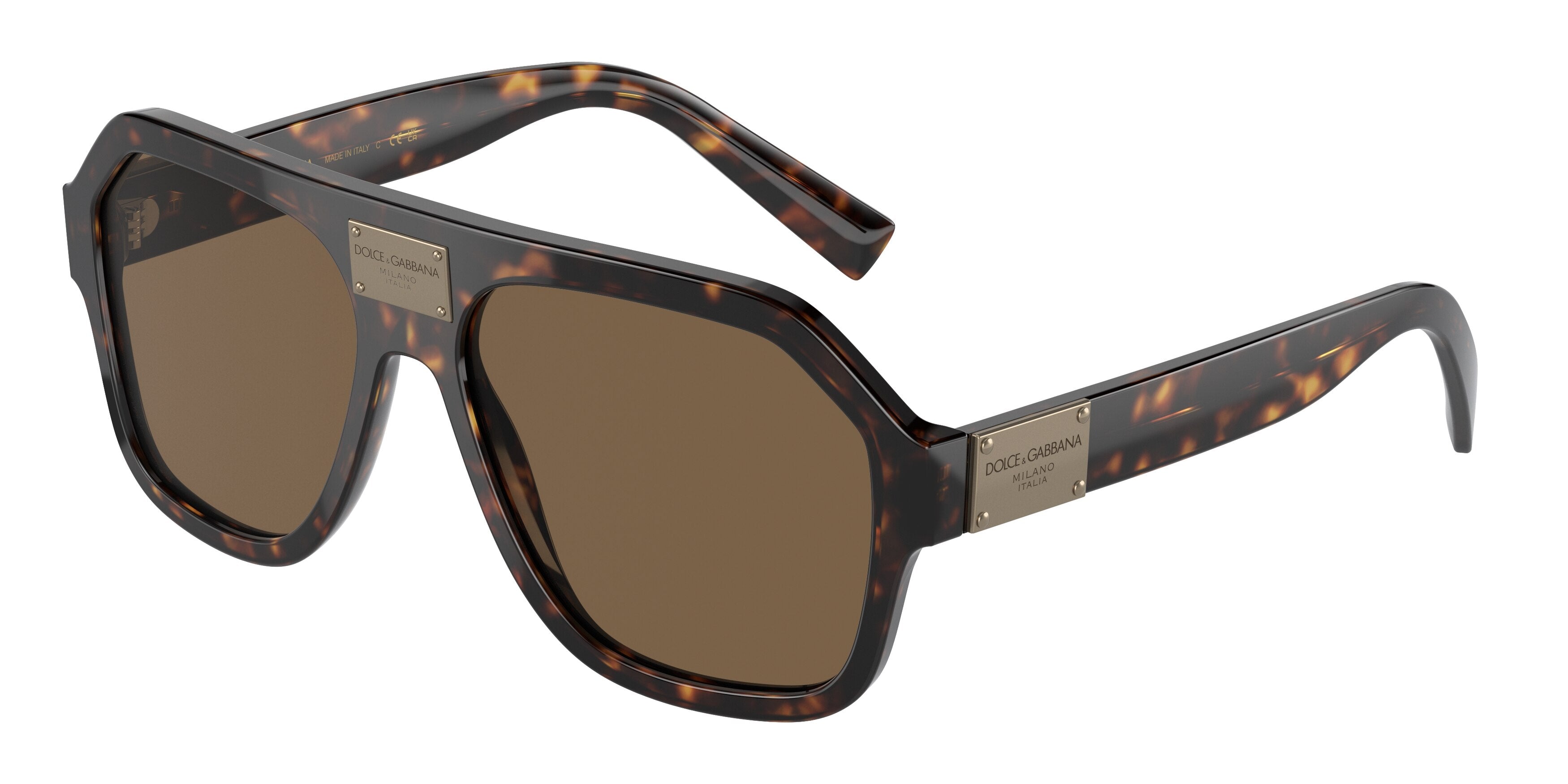 DOLCE & GABBANA DG4433F Pilot Sunglasses 502/73-Havana 58-145-16 - Color Map Tortoise