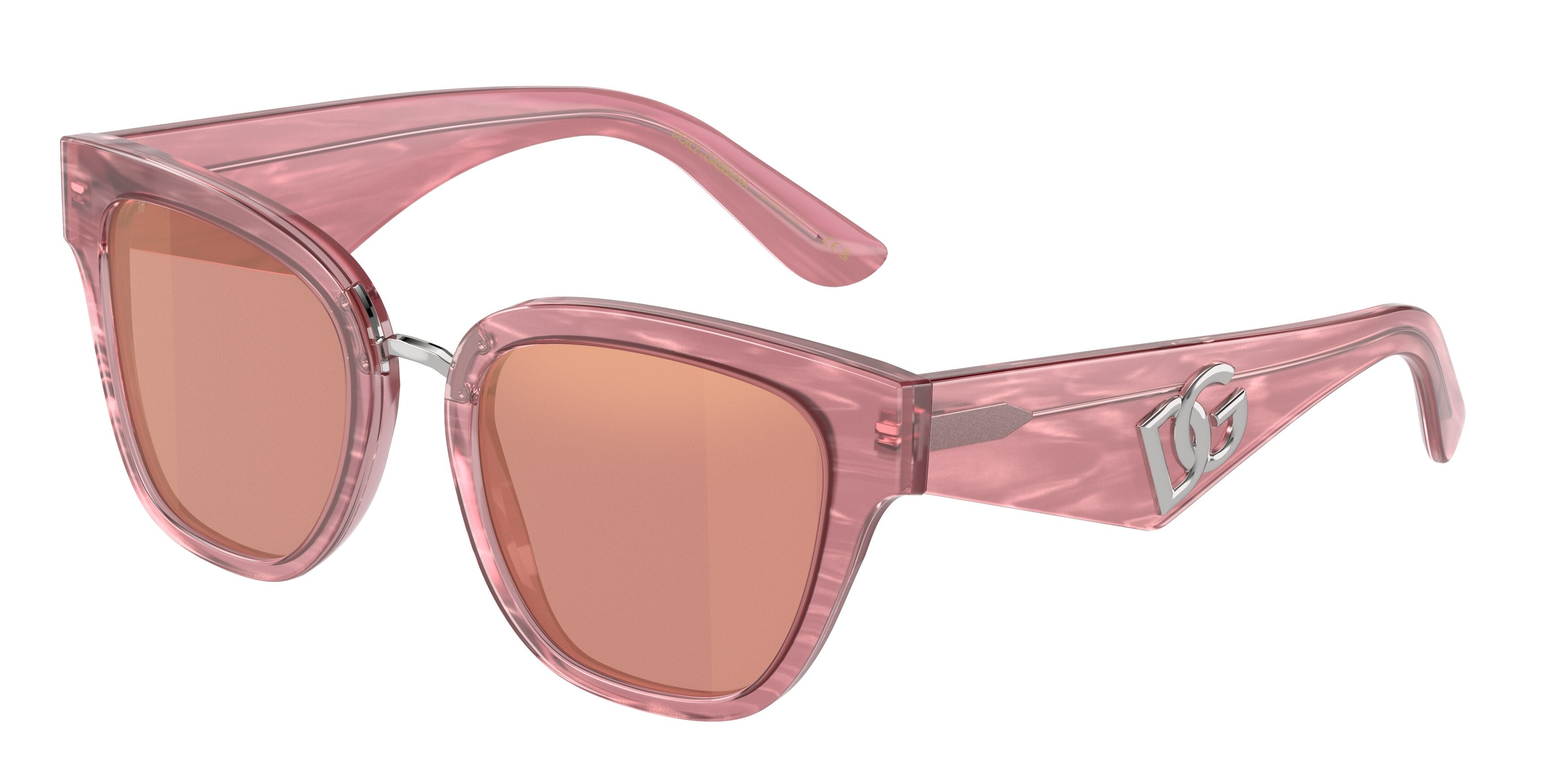 DOLCE & GABBANA DG4437F Butterfly Sunglasses 3405A4-Fleur Pink 51-145-20 - Color Map Pink