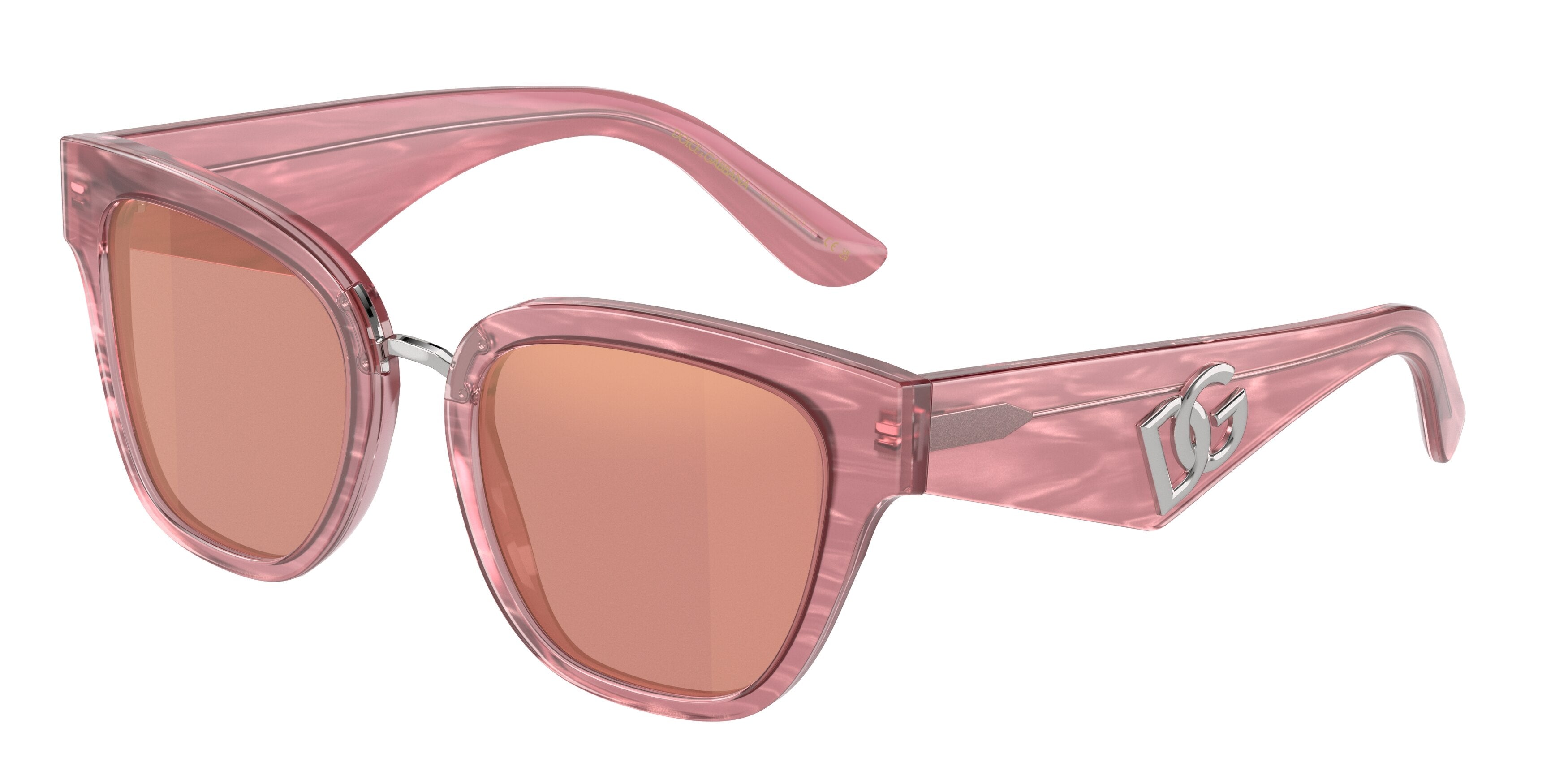 DOLCE & GABBANA DG4437 Butterfly Sunglasses 3405A4-Fleur Pink 51-145-20 - Color Map Pink