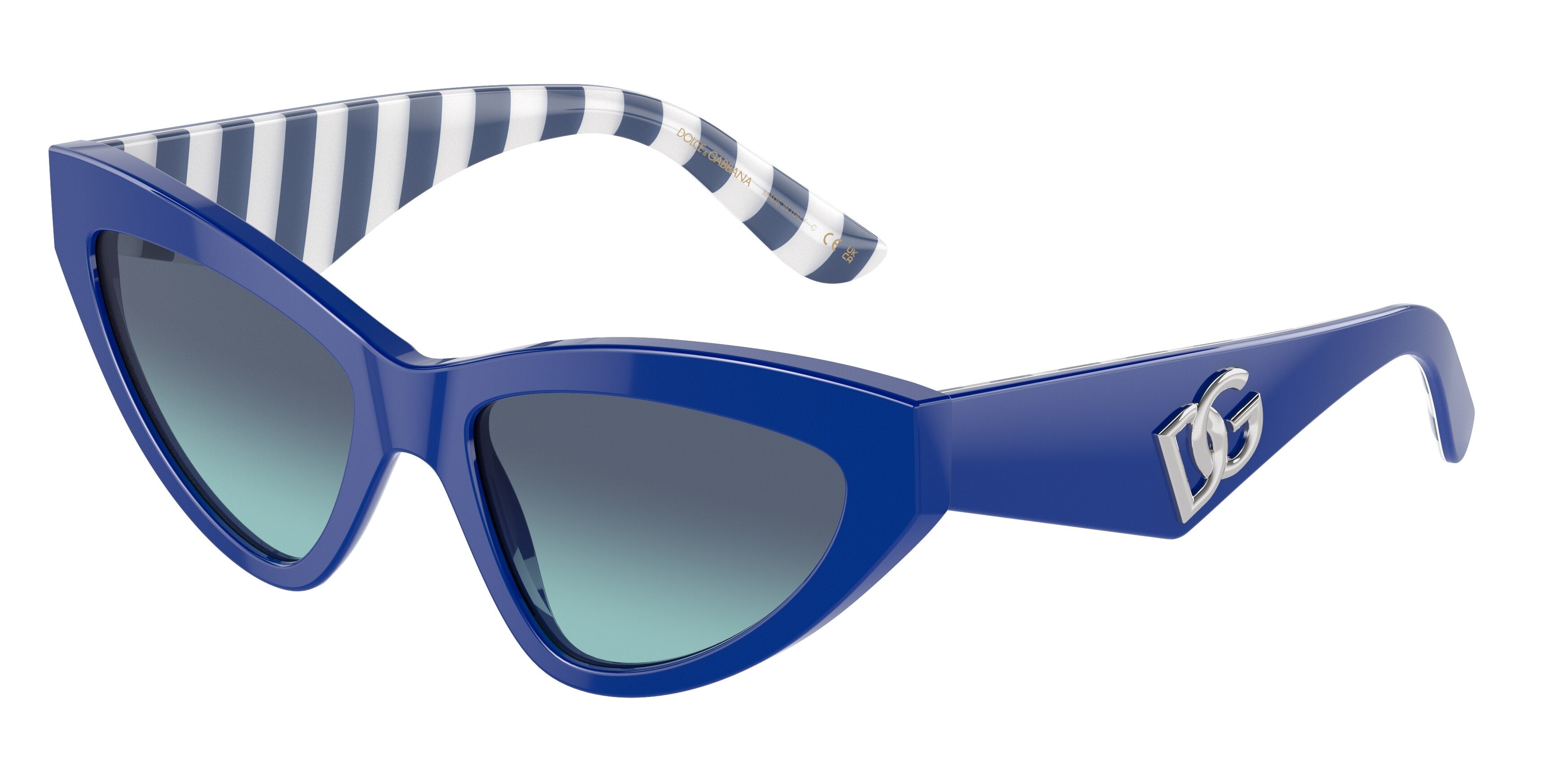 DOLCE & GABBANA DG4439 Cat Eye Sunglasses 311945-Blue 55-145-18 - Color Map Blue