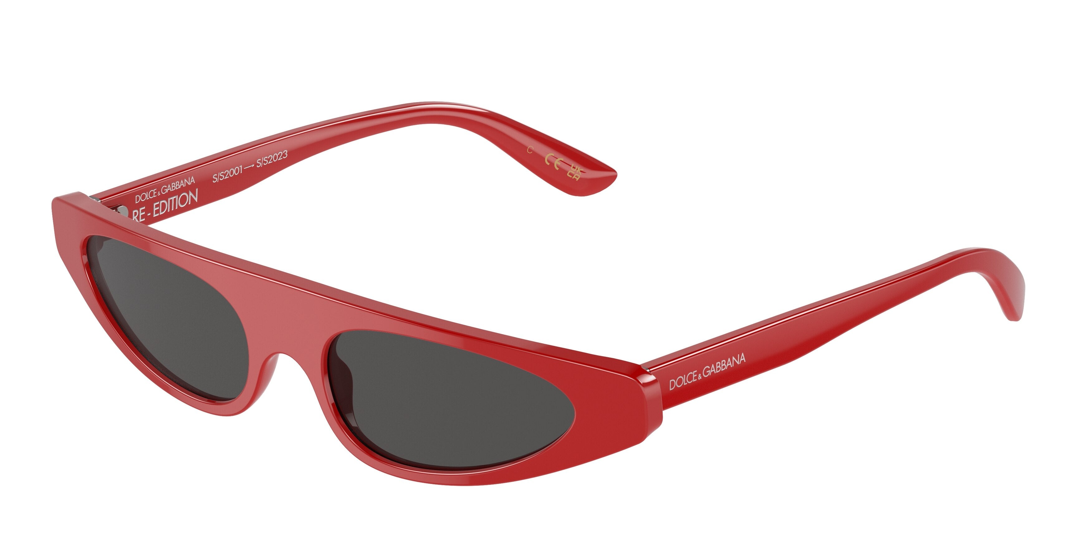 DOLCE & GABBANA DG4442 Rectangle Sunglasses 308887-Red 52-140-17 - Color Map Red