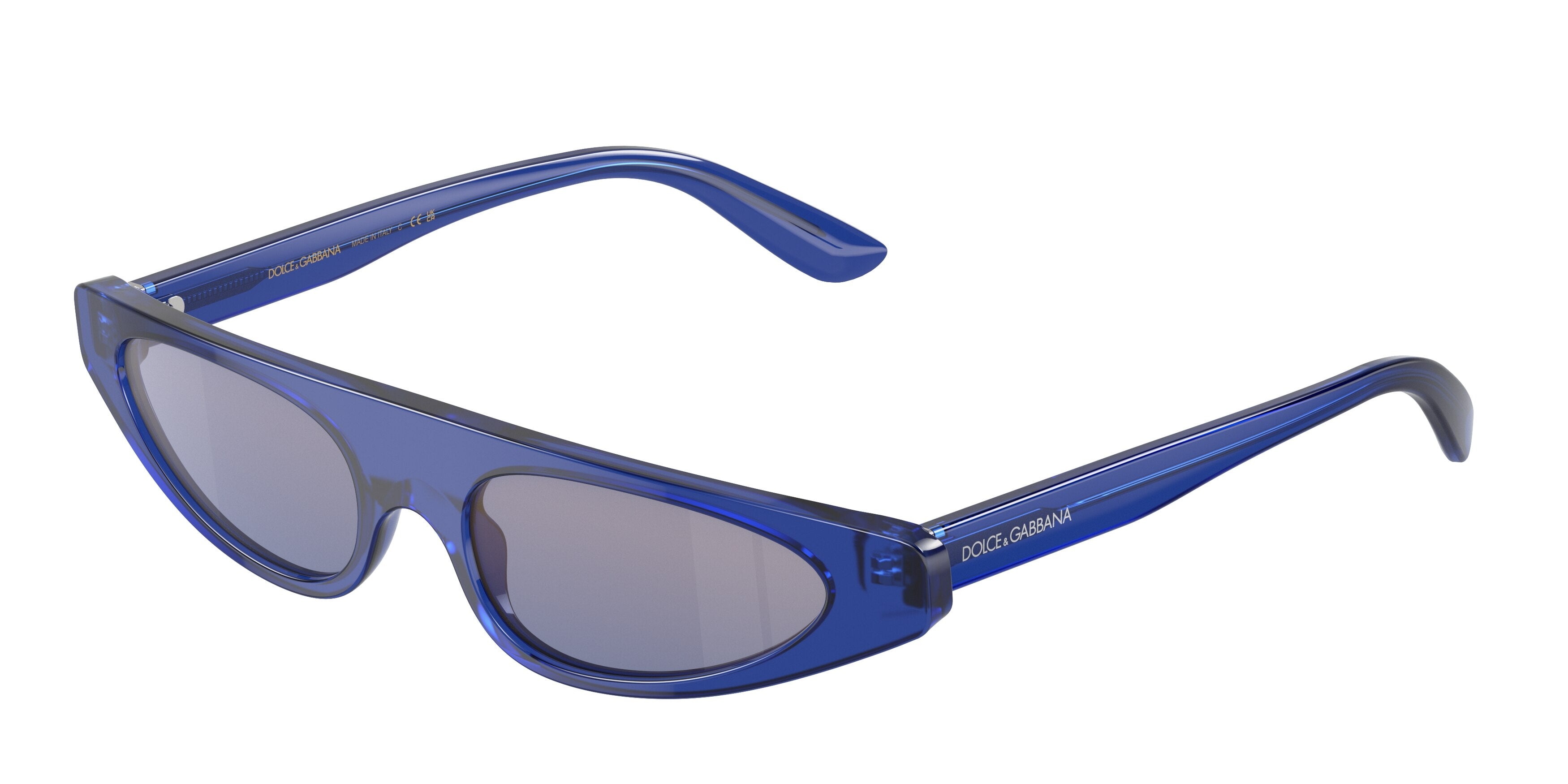 DOLCE & GABBANA DG4442 Rectangle Sunglasses 339833-Milky Blue 52-140-17 - Color Map Blue