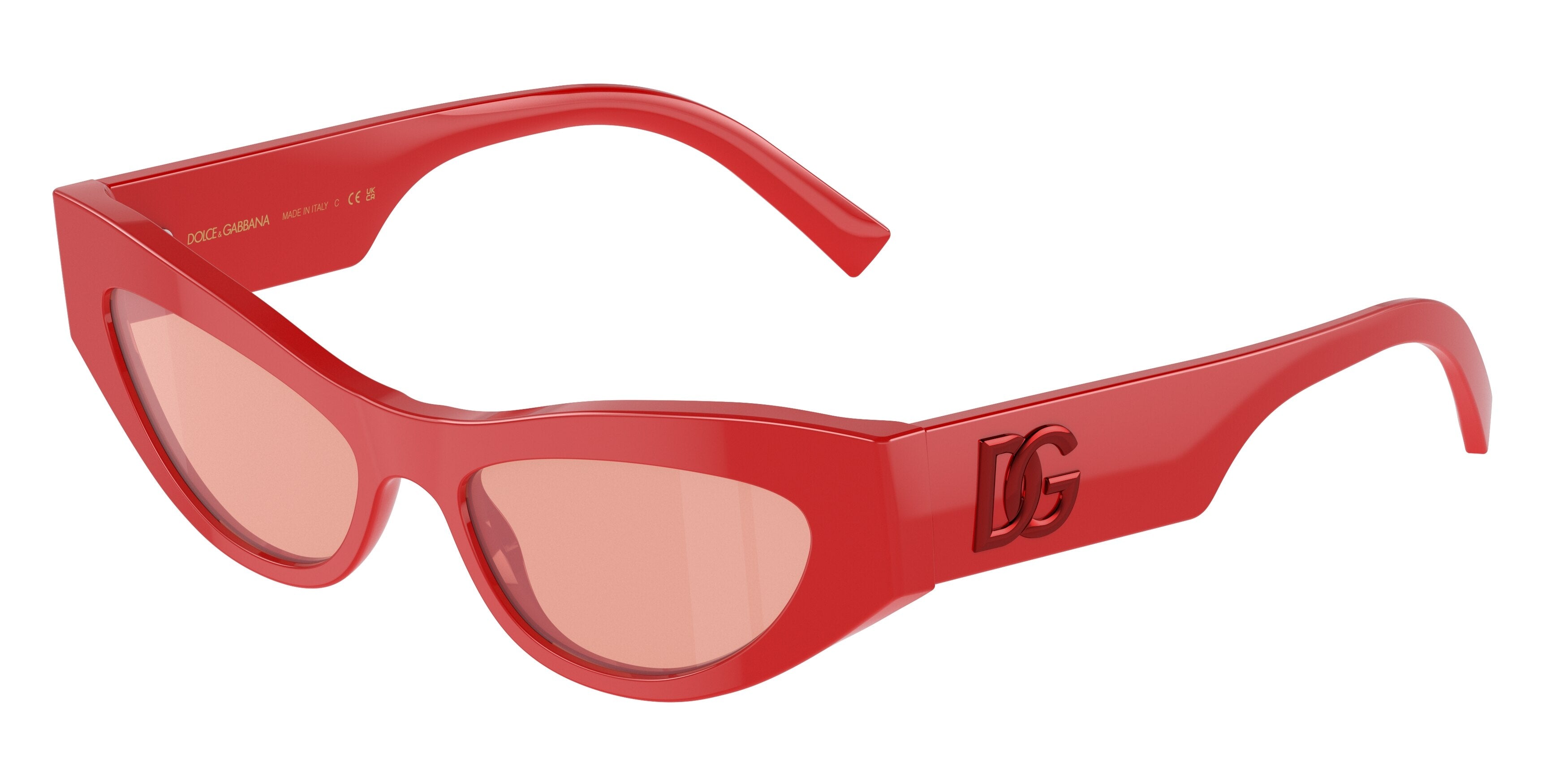 DOLCE & GABBANA DG4450F Cat Eye Sunglasses 3088E4-Red 52-145-16 - Color Map Red