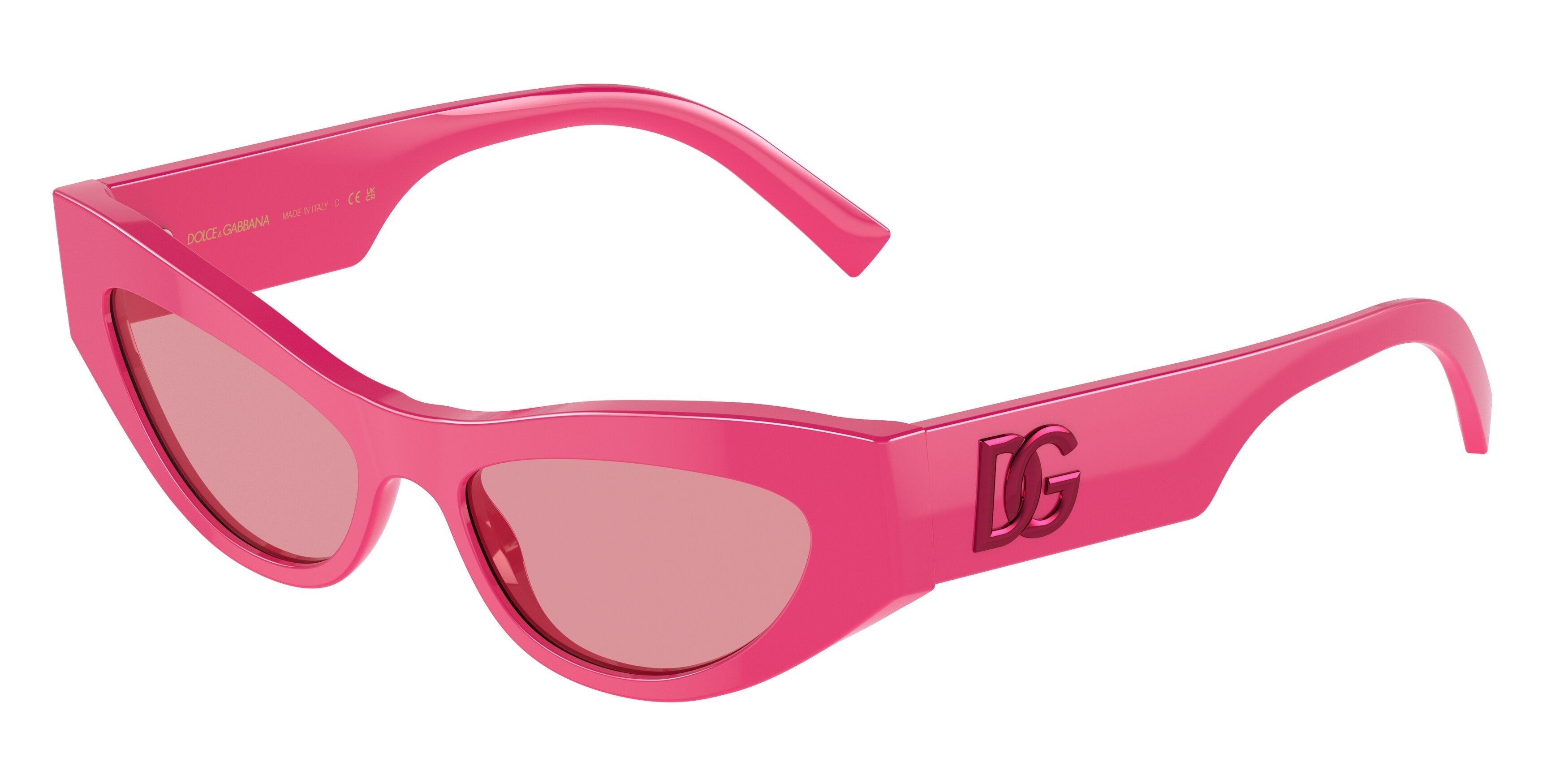DOLCE & GABBANA DG4450F Cat Eye Sunglasses 326230-Fuchsia 52-145-16 - Color Map Pink