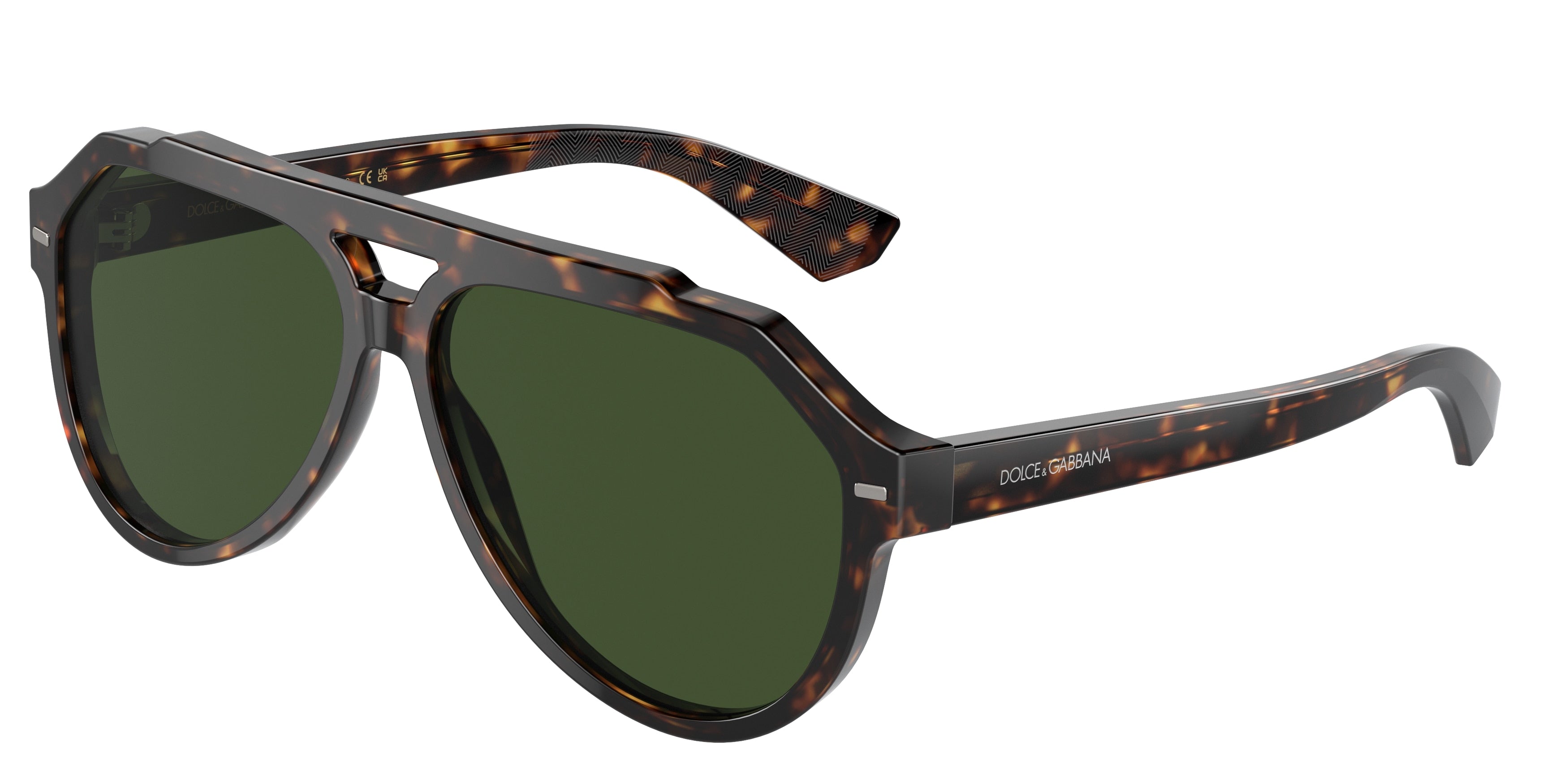 DOLCE & GABBANA DG4452 Pilot Sunglasses 502/71-Havana 60-145-13 - Color Map Tortoise