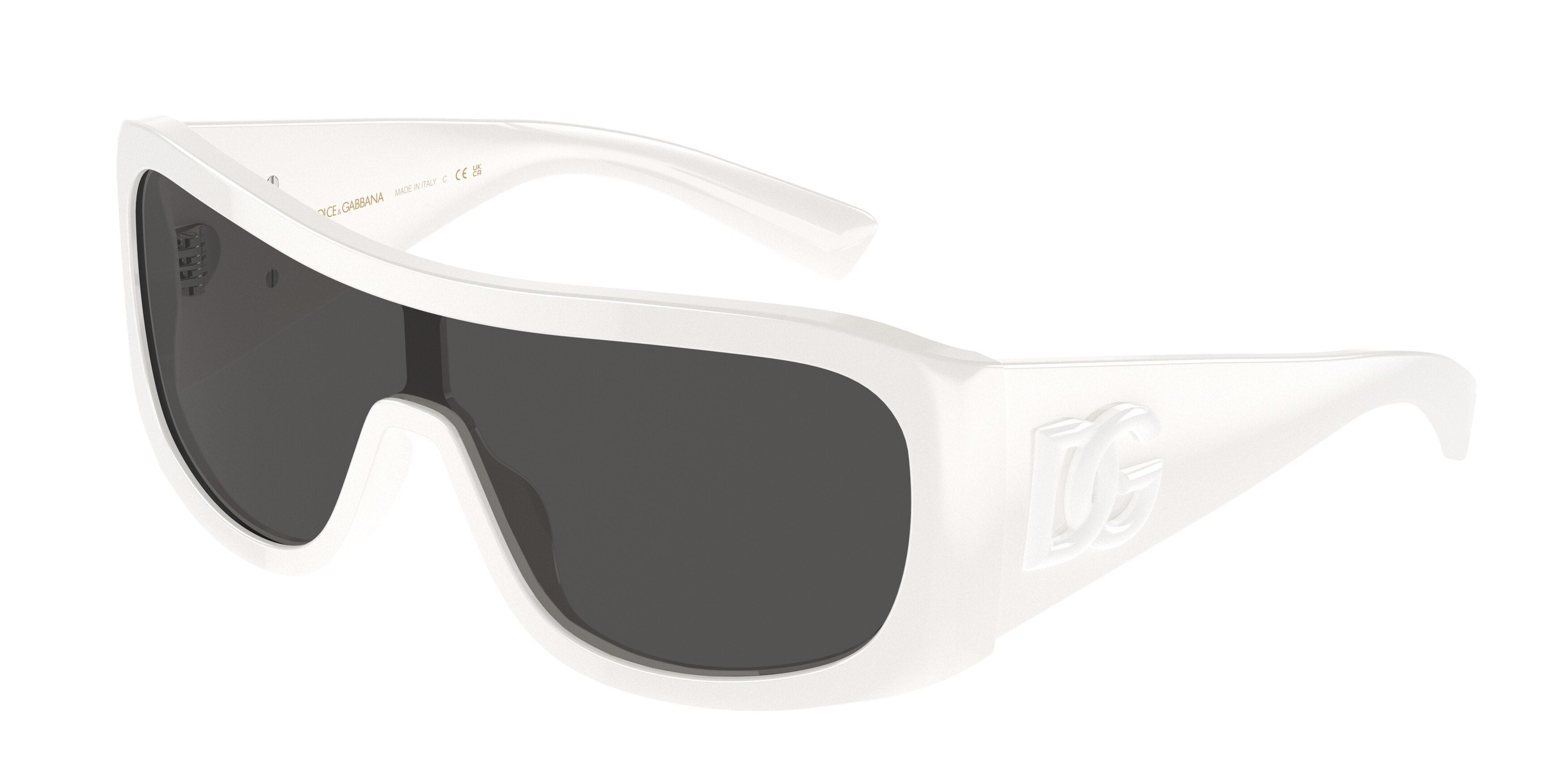 DOLCE & GABBANA DG4454 Rectangle Sunglasses 331287-White 30-130-130 - Color Map White