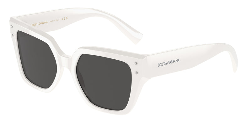 DOLCE & GABBANA DG4471 Square Sunglasses 331287-White 52-145-18 - Color Map White