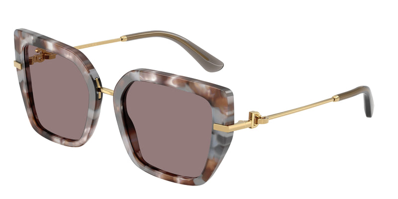 DOLCE & GABBANA DG4474F Butterfly Sunglasses 34457N-Havana Grey 53-140-20 - Color Map Tortoise