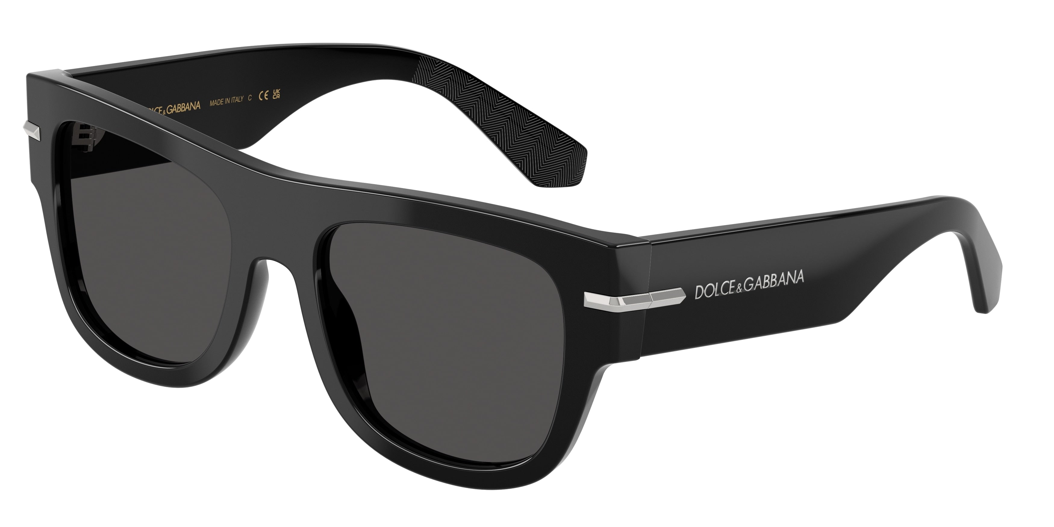 DOLCE & GABBANA DG4484F Square Sunglasses 501/87-Black 54-145-20 - Color Map Black