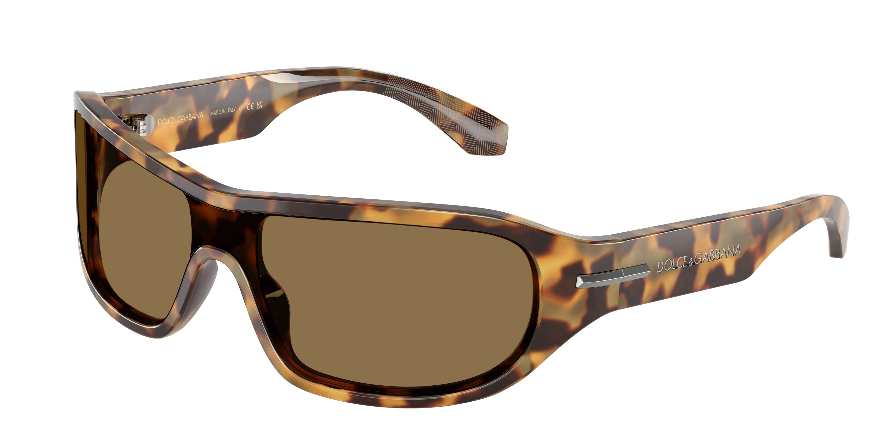 DOLCE & GABBANA DG4486 Rectangle Sunglasses  343773-Havana Honey 0-125-137 - Color Map Tortoise