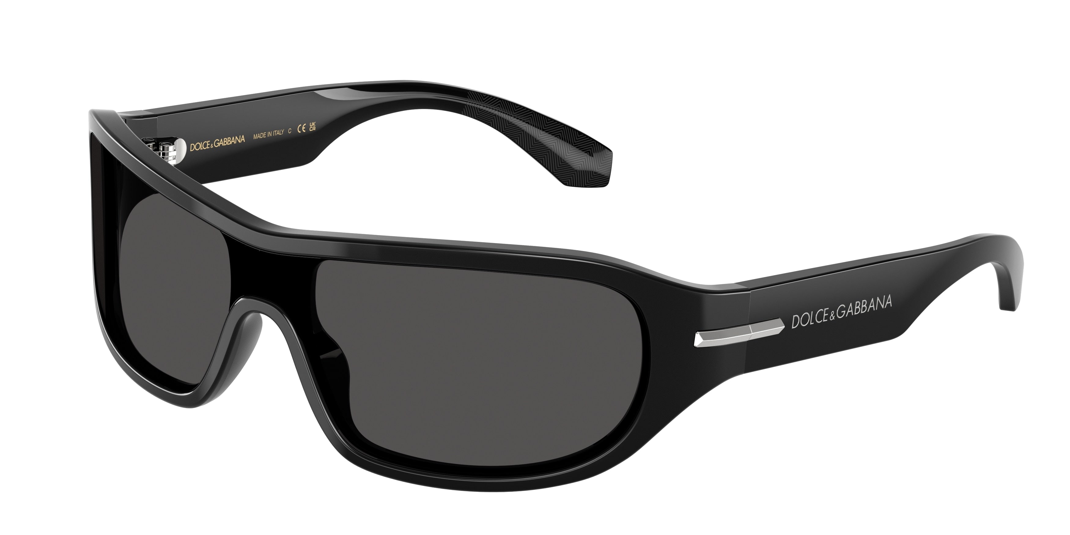 DOLCE & GABBANA DG4486 Rectangle Sunglasses 501/87-Black 0-125-137 - Color Map Black