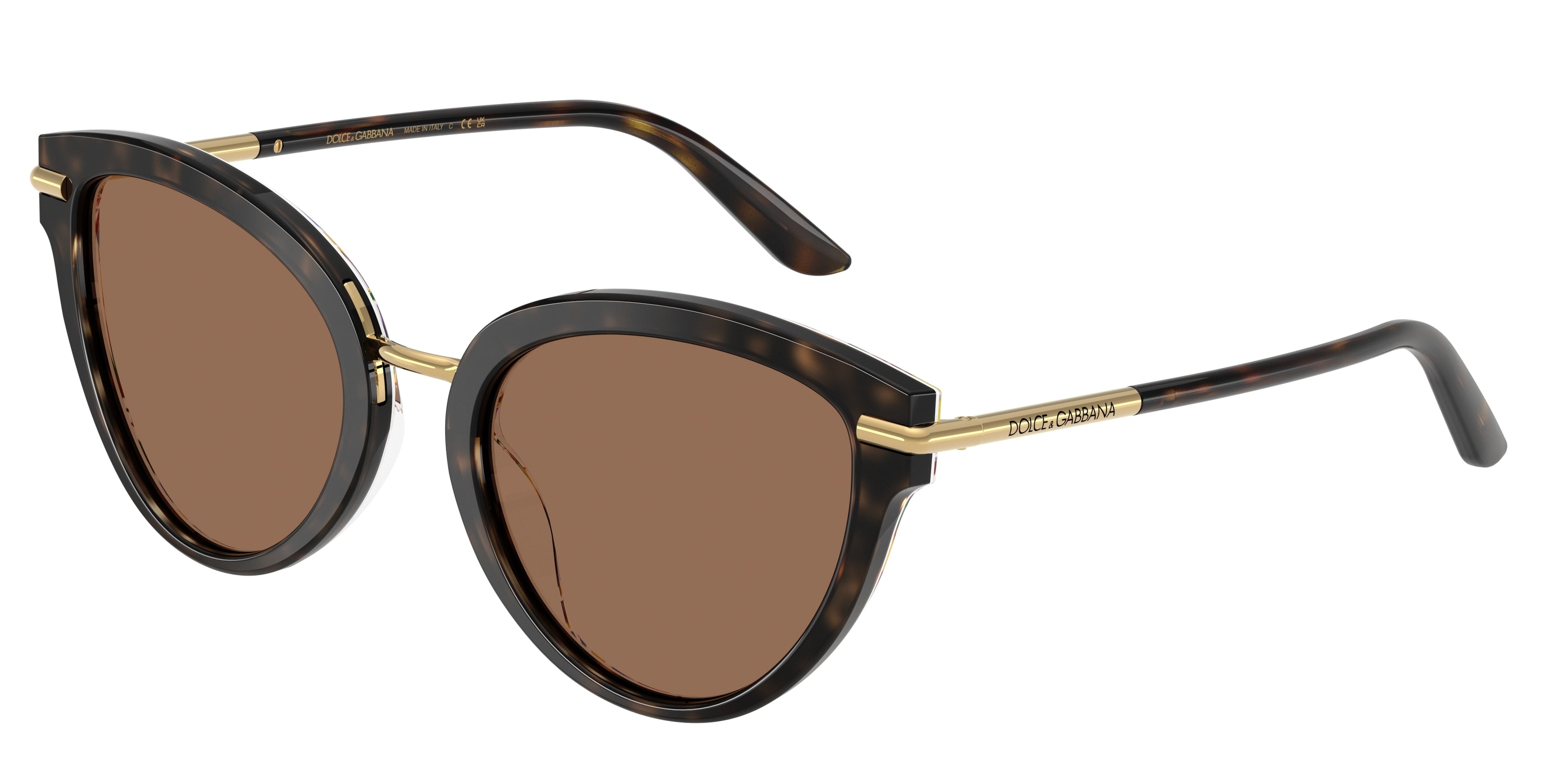 DOLCE & GABBANA DG4492 Butterfly Sunglasses 321713-Havana On White Barrow 55-145-21 - Color Map Tortoise